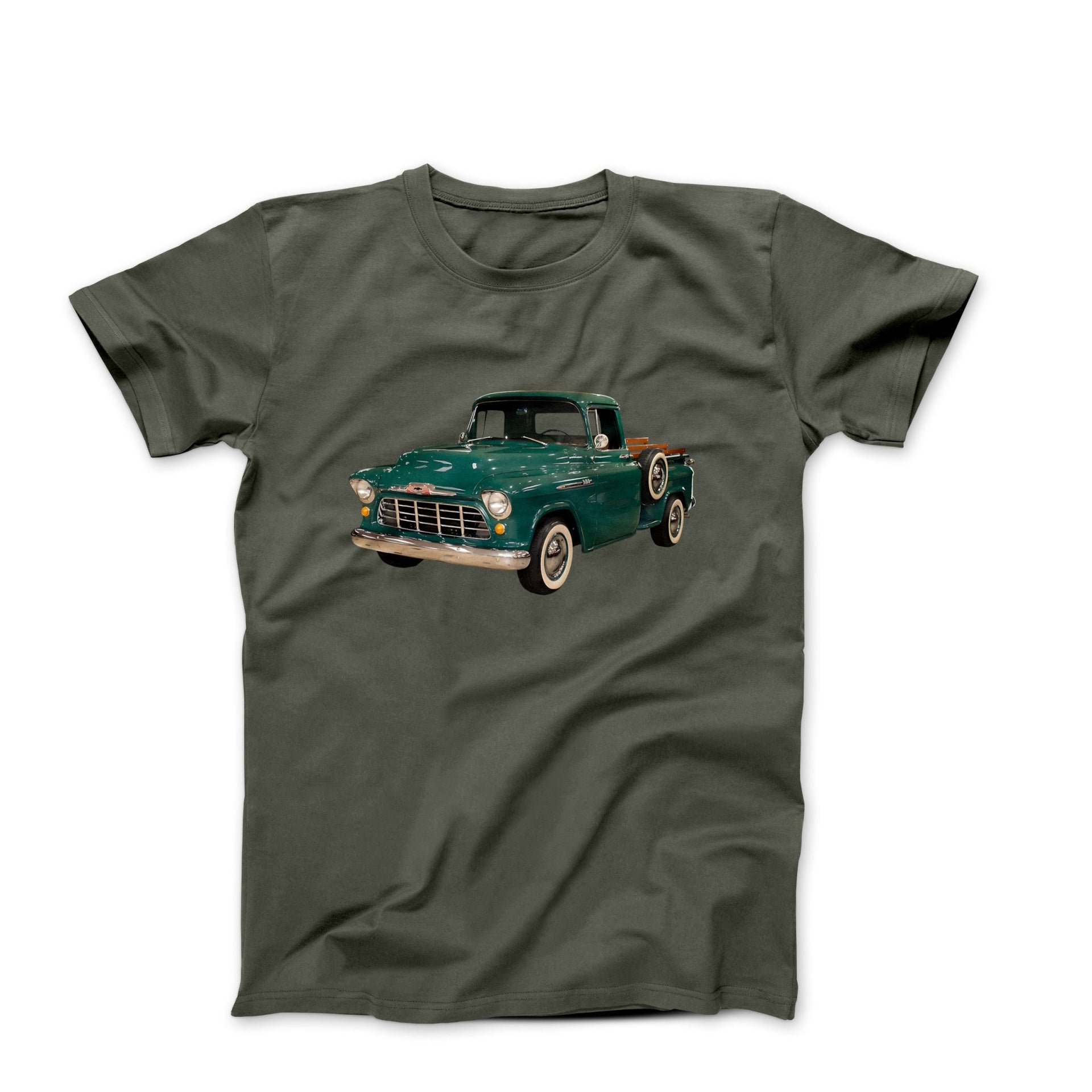 1956 Chevy 3100 Stepside Pickup Truck T-shirt - Cars, Trucks & Cycles - Harvey Ltd