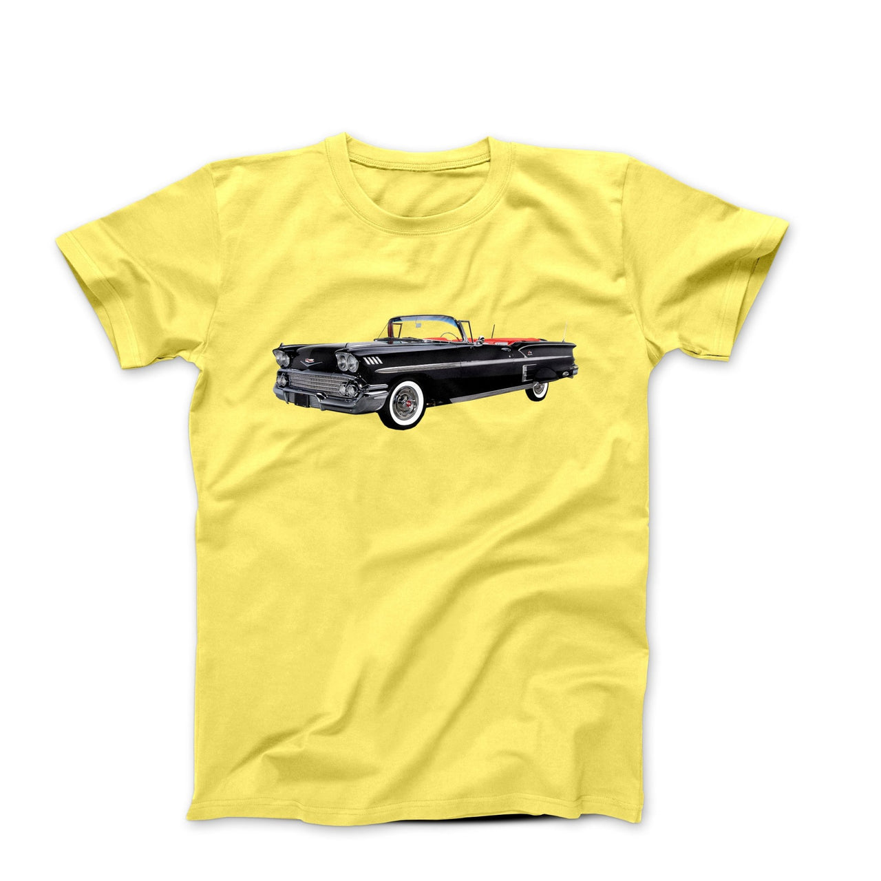 1958 Black Chevy Impala Convertible T-shirt - Cars, Trucks & Cycles - Harvey Ltd