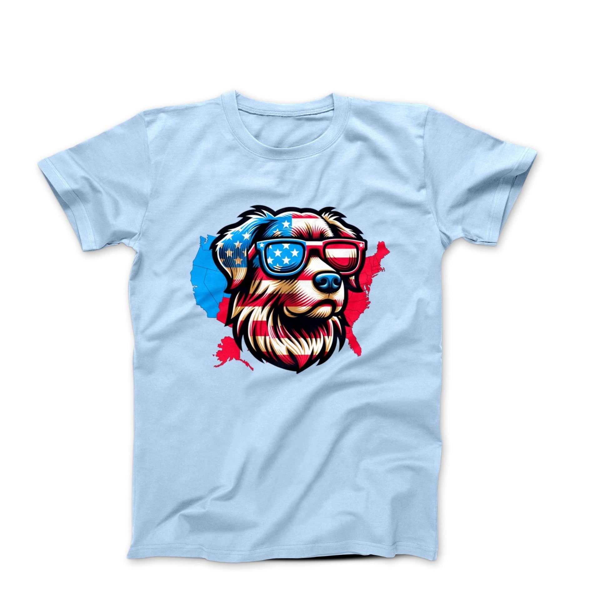 American Dog Map Illustration T-shirt - Pets & Animals - Harvey Ltd