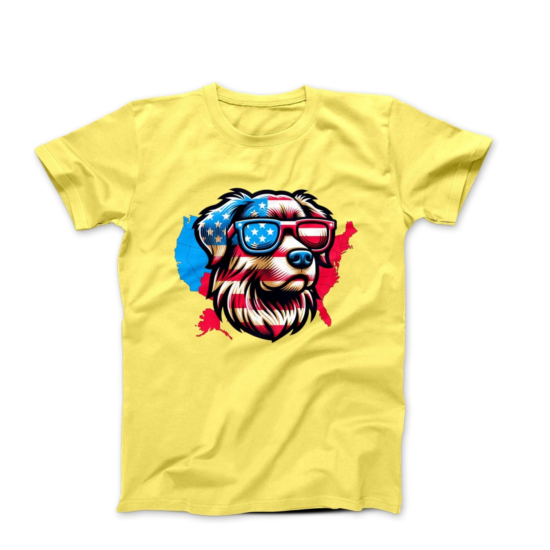 American Dog Map Illustration T-shirt - Pets & Animals - Harvey Ltd