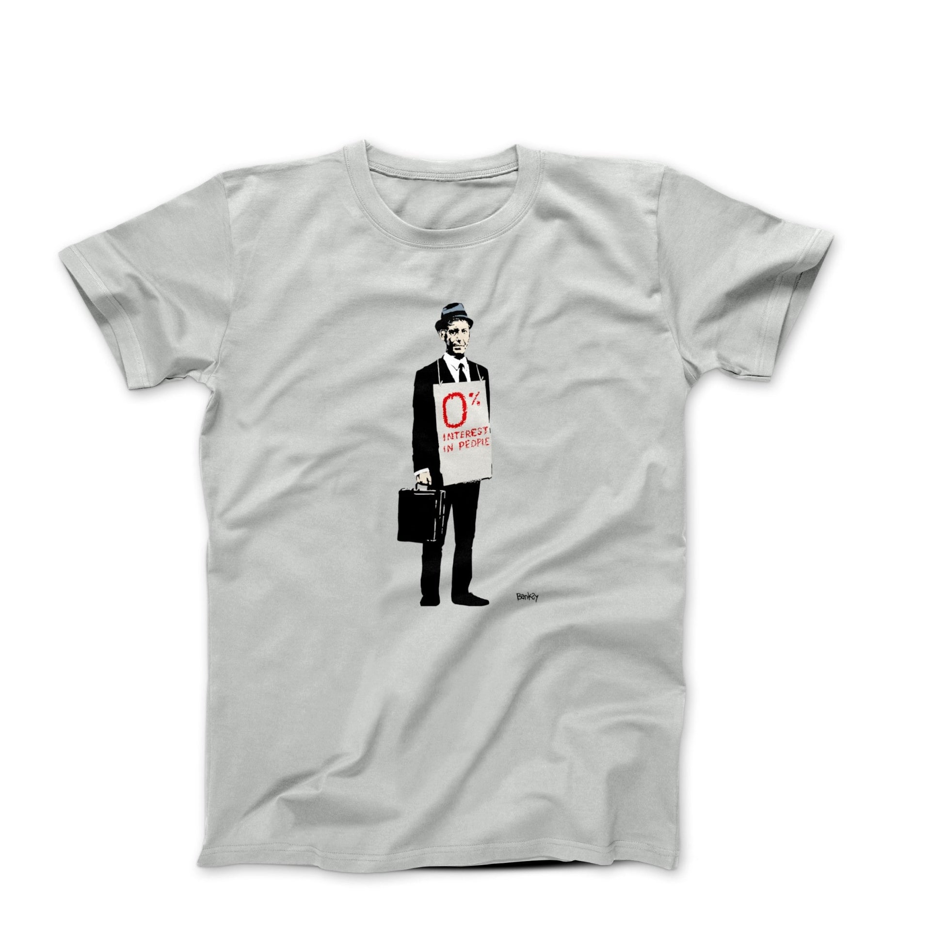 Banksy 0% Interest in People Street Art T-shirt - Street, Pop & Media Art - Harvey Ltd