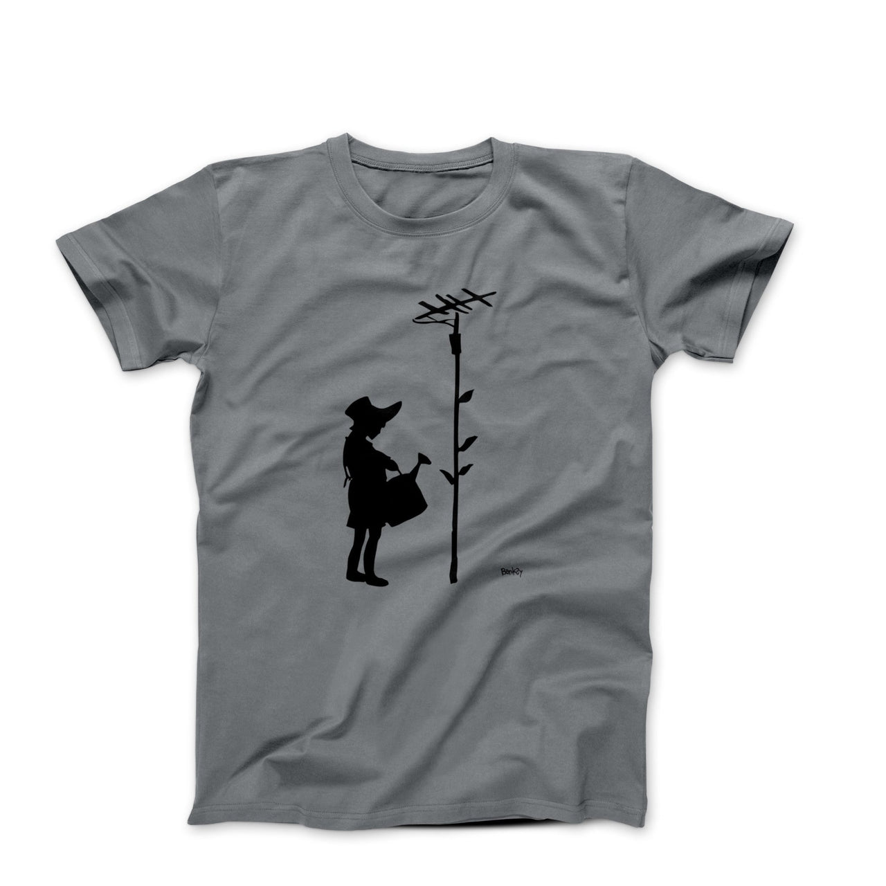 Banksy Aerial Flower Girl Street Art T-shirt - Street, Pop & Media Art - Harvey Ltd