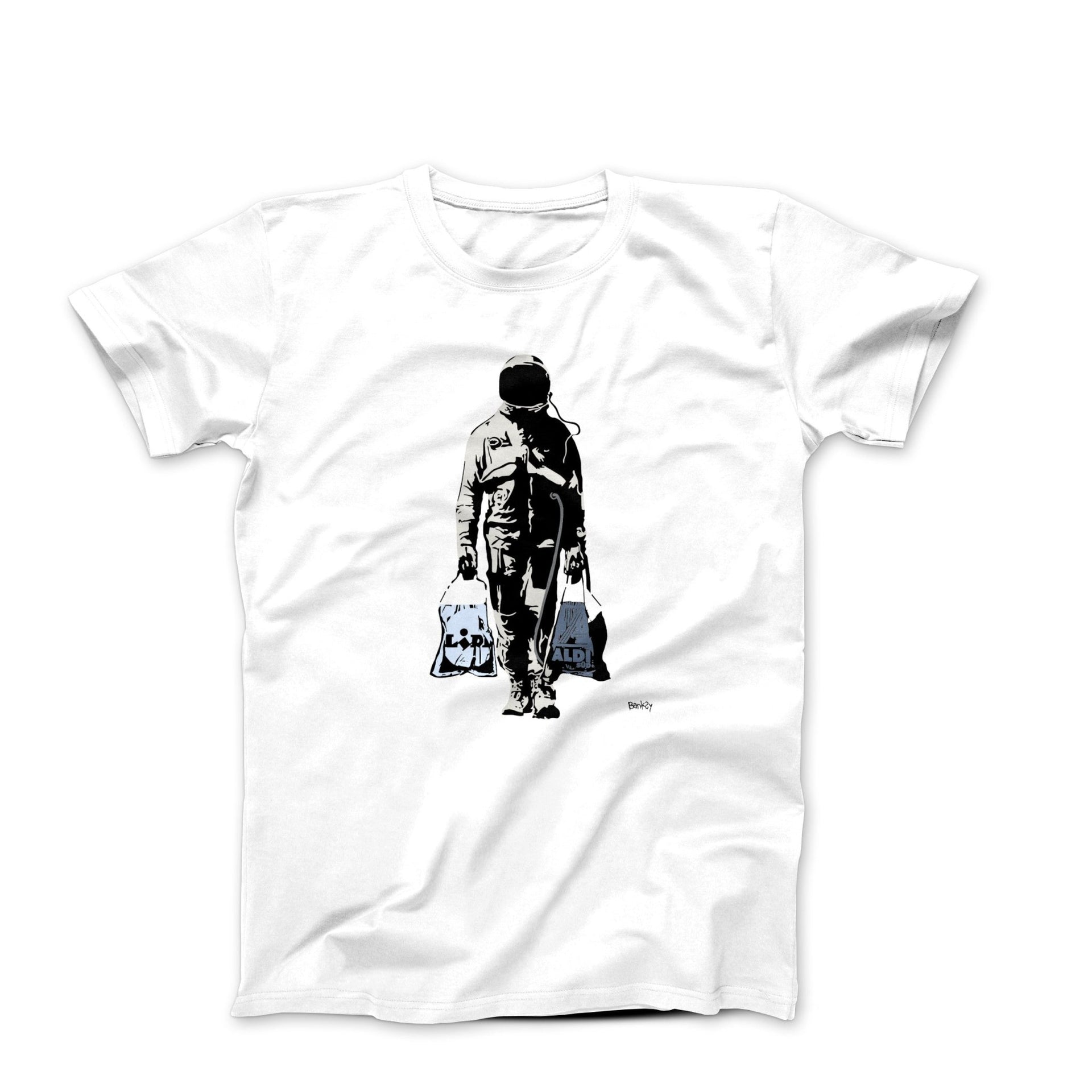 Banksy Astronaut Shopper Street Art T-shirt - Street, Pop & Media Art - Harvey Ltd