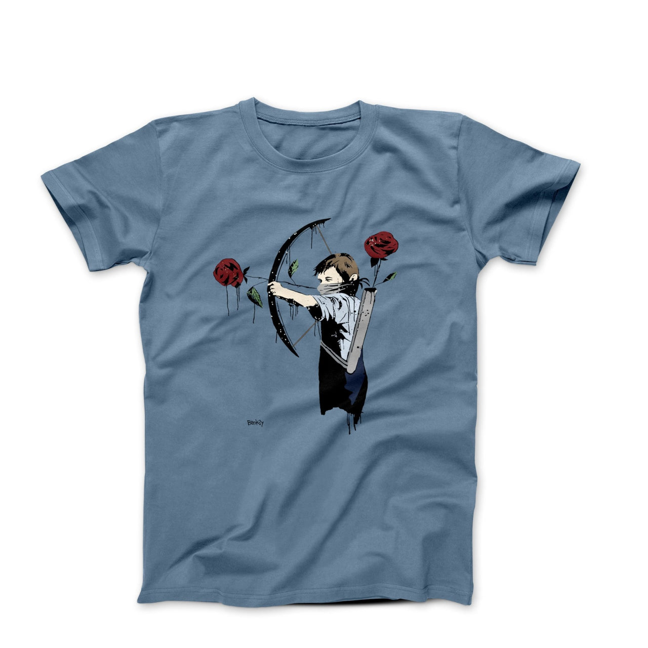 Banksy Bow and Rose Arrows Street Art T-shirt - Street, Pop & Media Art - Harvey Ltd