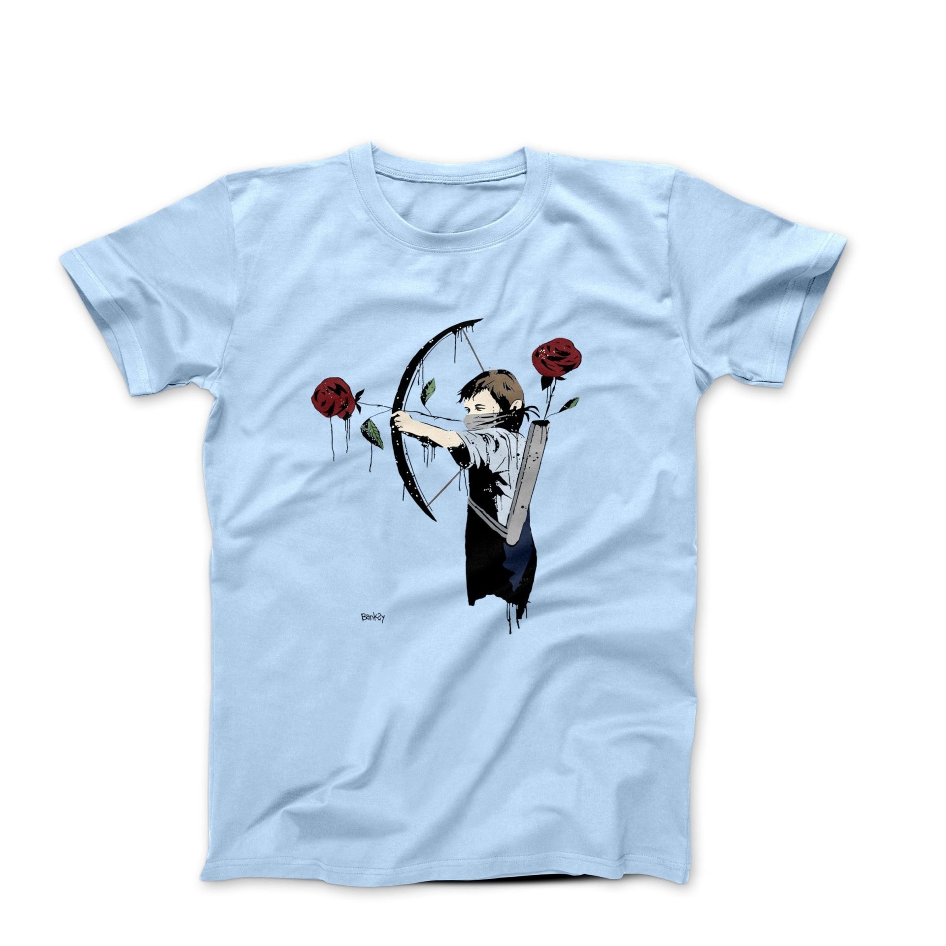 Banksy Bow and Rose Arrows Street Art T-shirt - Street, Pop & Media Art - Harvey Ltd