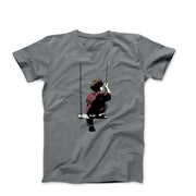 Banksy Boy On Swing Street Art T-shirt - Street, Pop & Media Art - Harvey Ltd