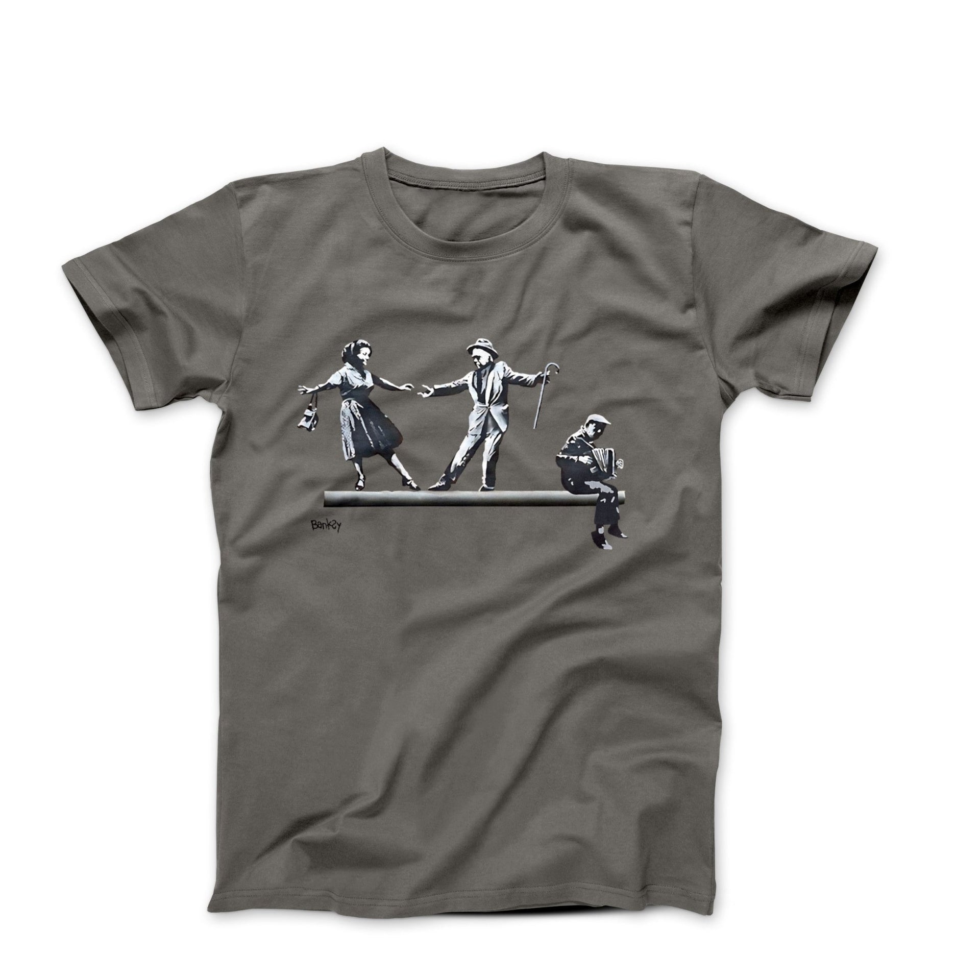 Banksy Bus Stop Dancers Street Art T-shirt - Street, Pop & Media Art - Harvey Ltd