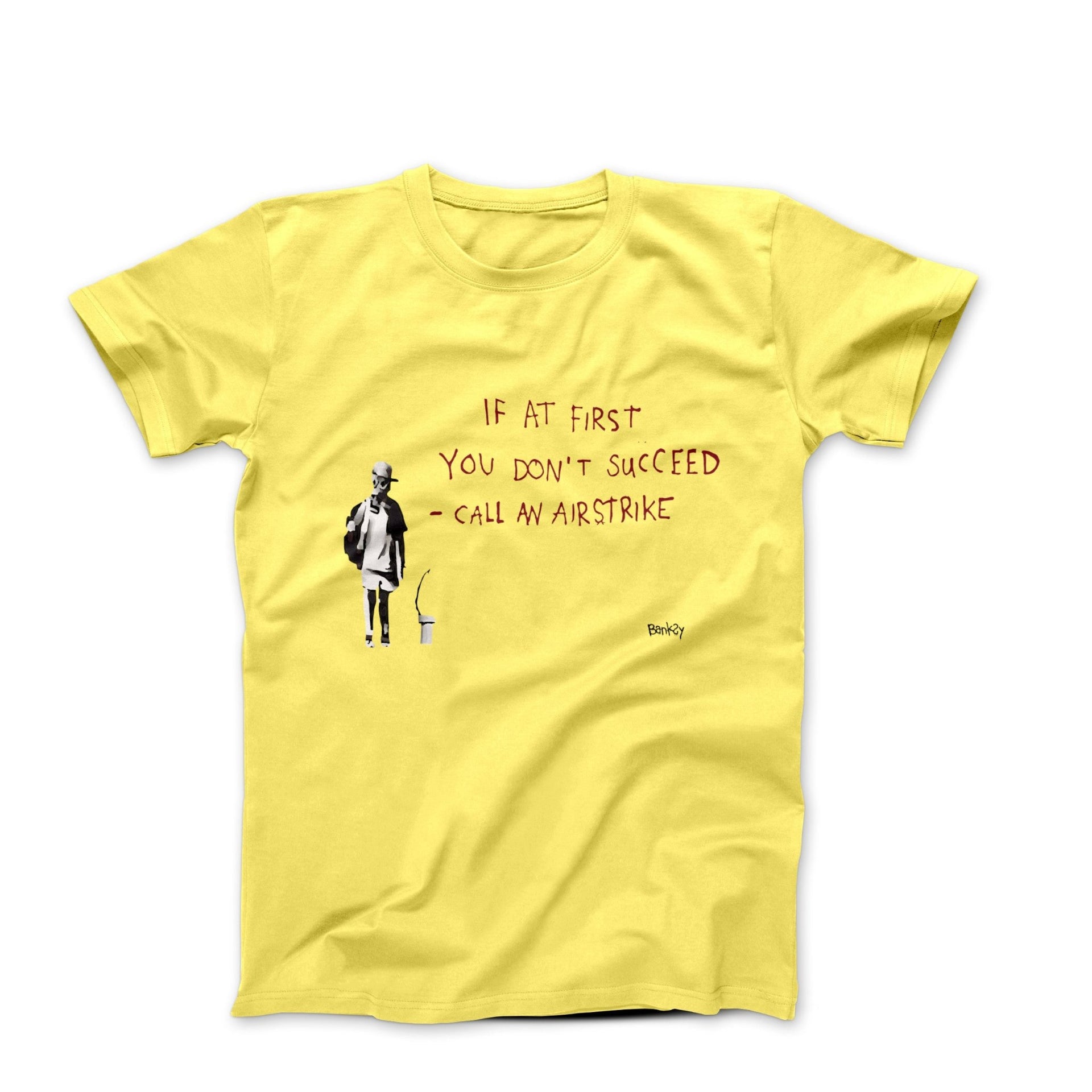 Banksy Call An Airstrike Street Art T-shirt - Street, Pop & Media Art - Harvey Ltd