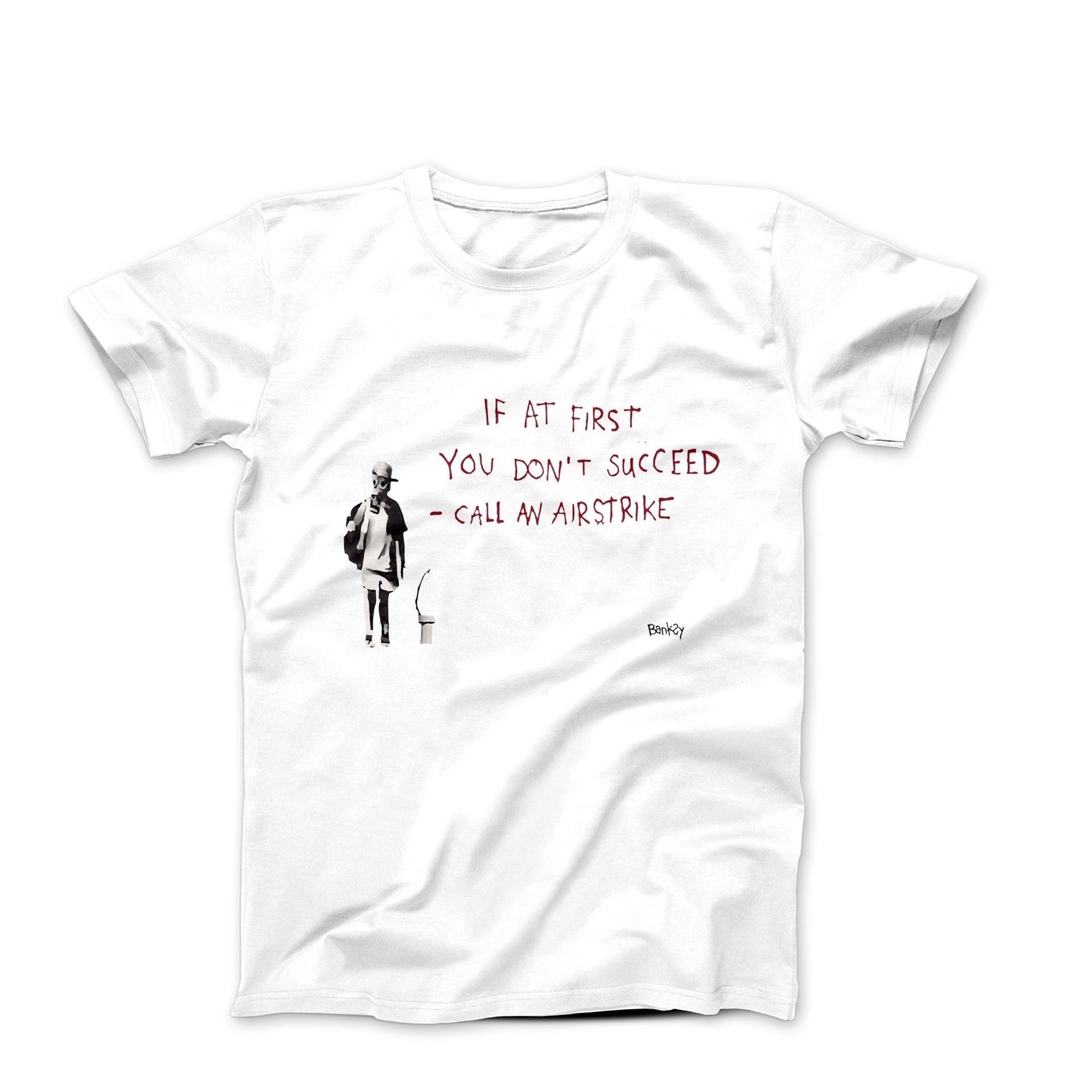 Banksy Call An Airstrike Street Art T-shirt - Street, Pop & Media Art - Harvey Ltd
