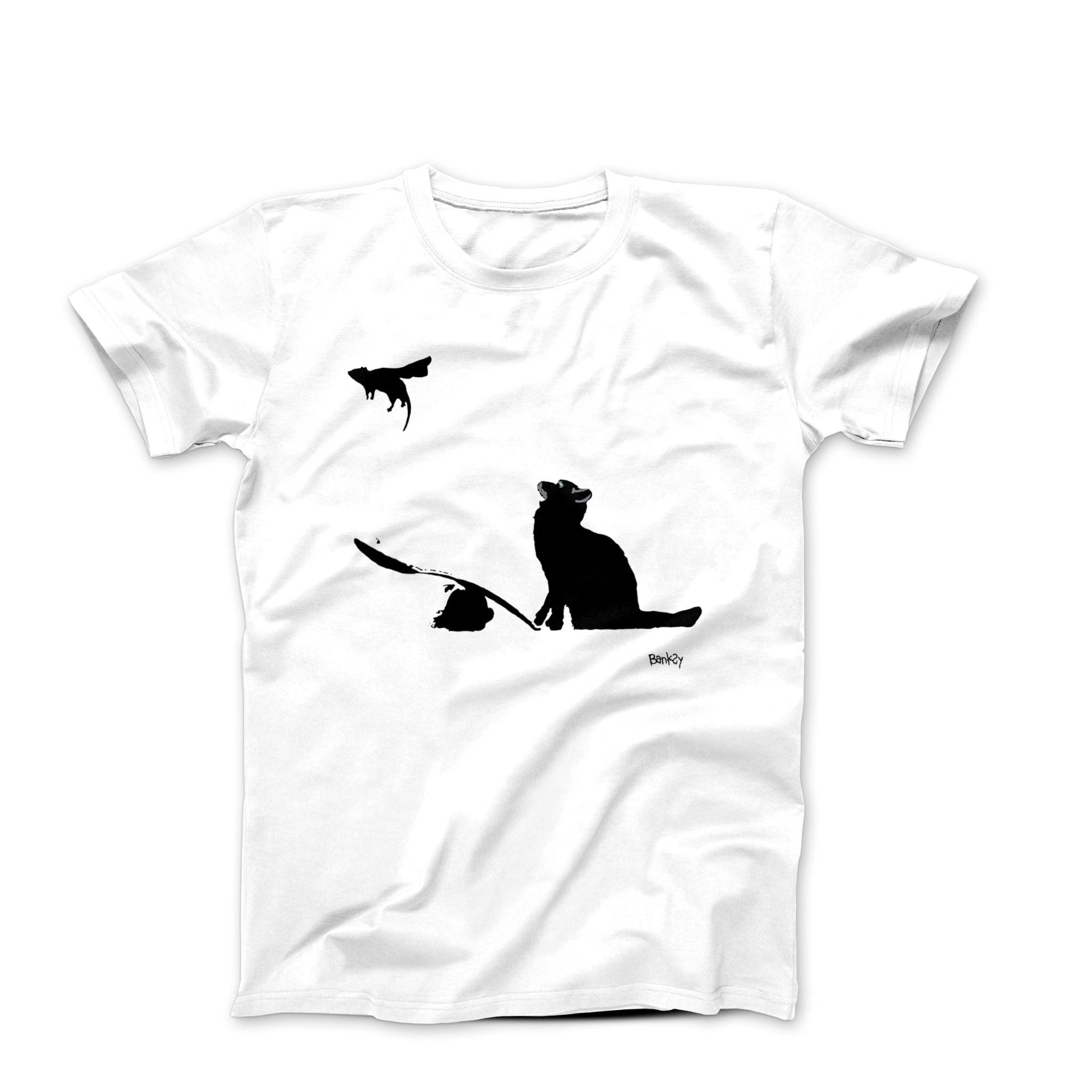 Banksy Cat and Rat Street Art T-shirt - Street, Pop & Media Art - Harvey Ltd