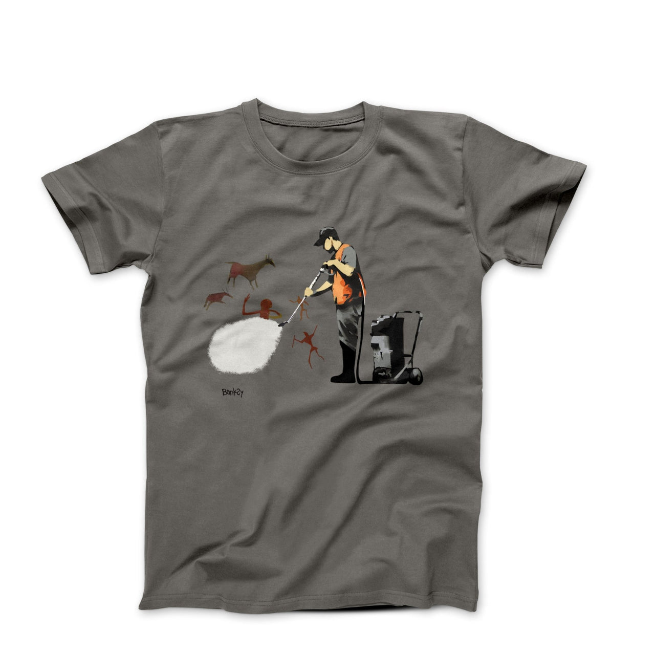 Banksy Cave Painting Removal Street Art T-shirt - Street, Pop & Media Art - Harvey Ltd