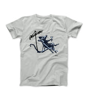 Banksy Cocktail At The Beach Rat (2003) Street Art T-Shirt - Street, Pop & Media Art - Harvey Ltd