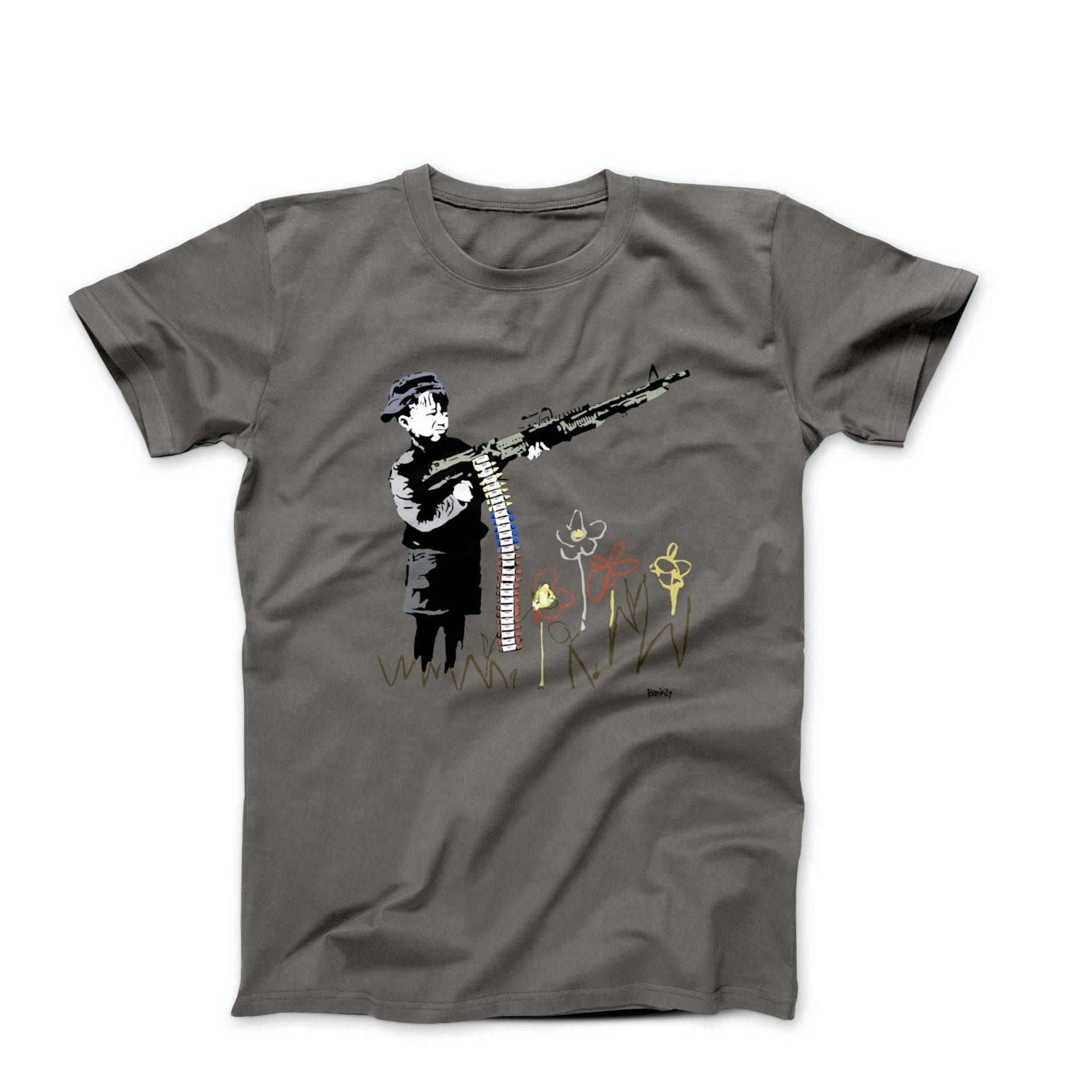 Banksy Crayon Shooter Street Art T-shirt - Street, Pop & Media Art - Harvey Ltd