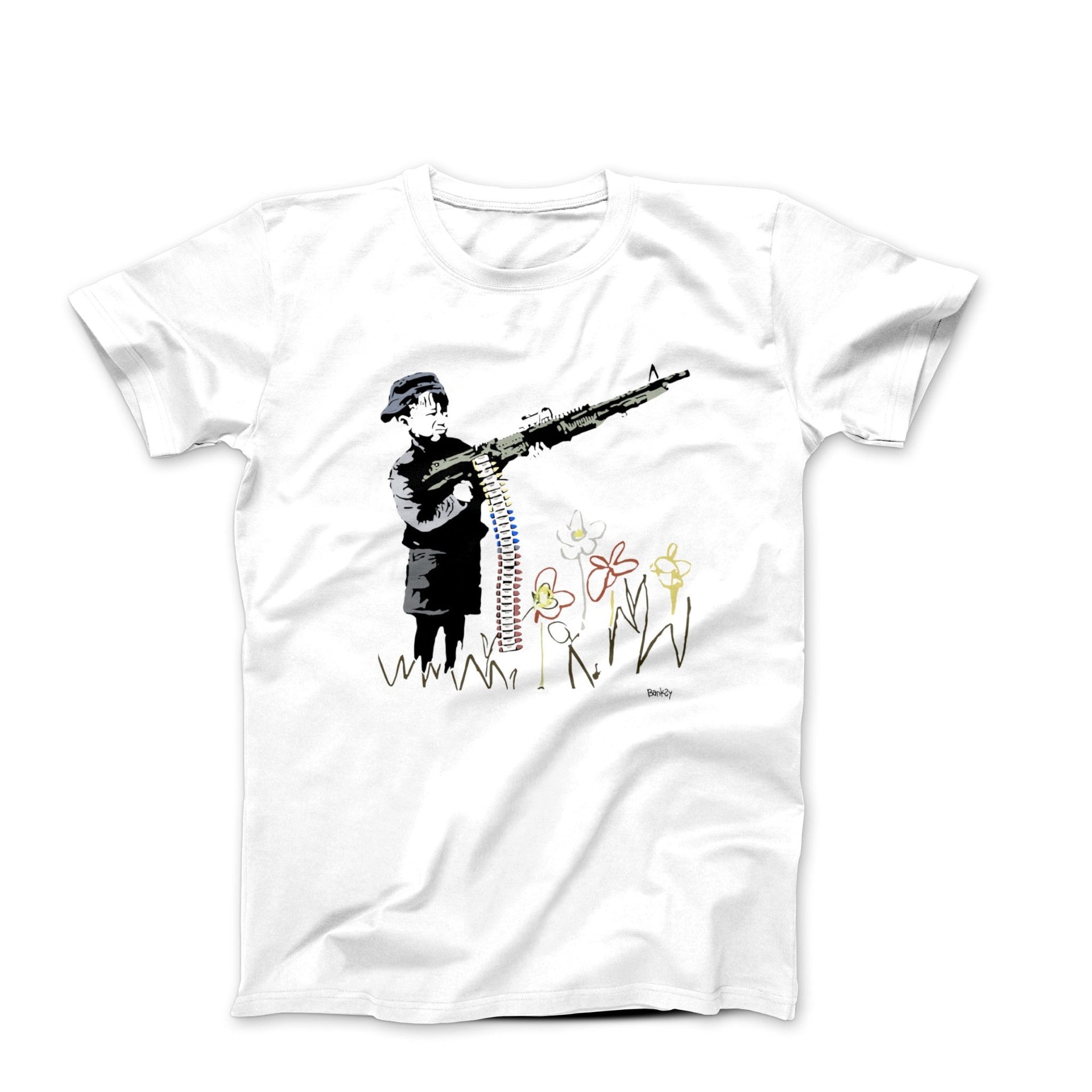 Banksy Crayon Shooter Street Art T-shirt - Street, Pop & Media Art - Harvey Ltd