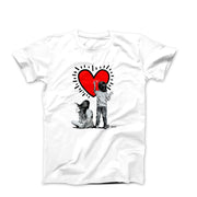 Banksy Drawing A Heart Street Art T-shirt - Street, Pop & Media Art - Harvey Ltd