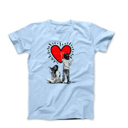 Banksy Drawing A Heart Street Art T-shirt - Street, Pop & Media Art - Harvey Ltd