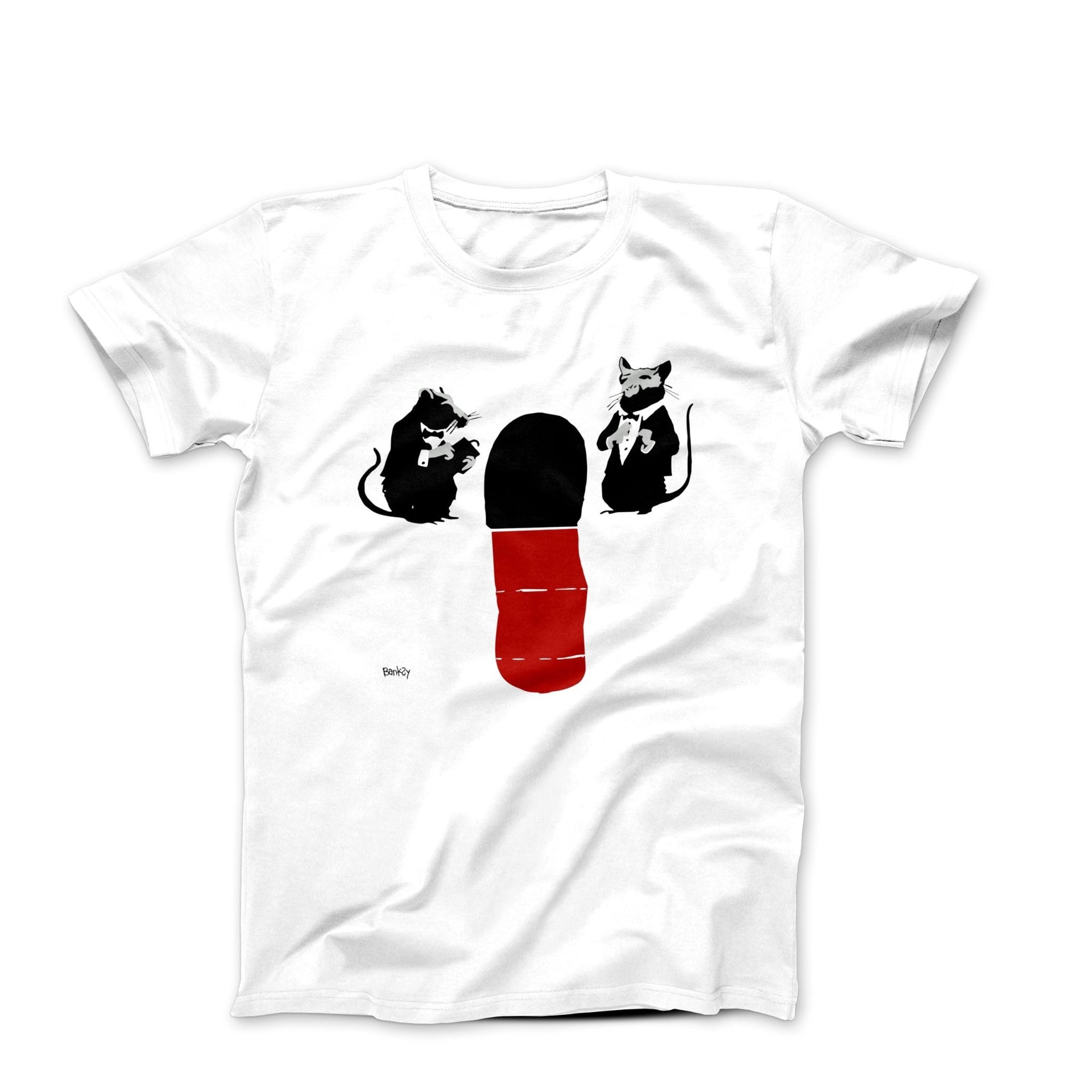 Banksy Fine Dining Rats Street Art T-shirt - Street, Pop & Media Art - Harvey Ltd