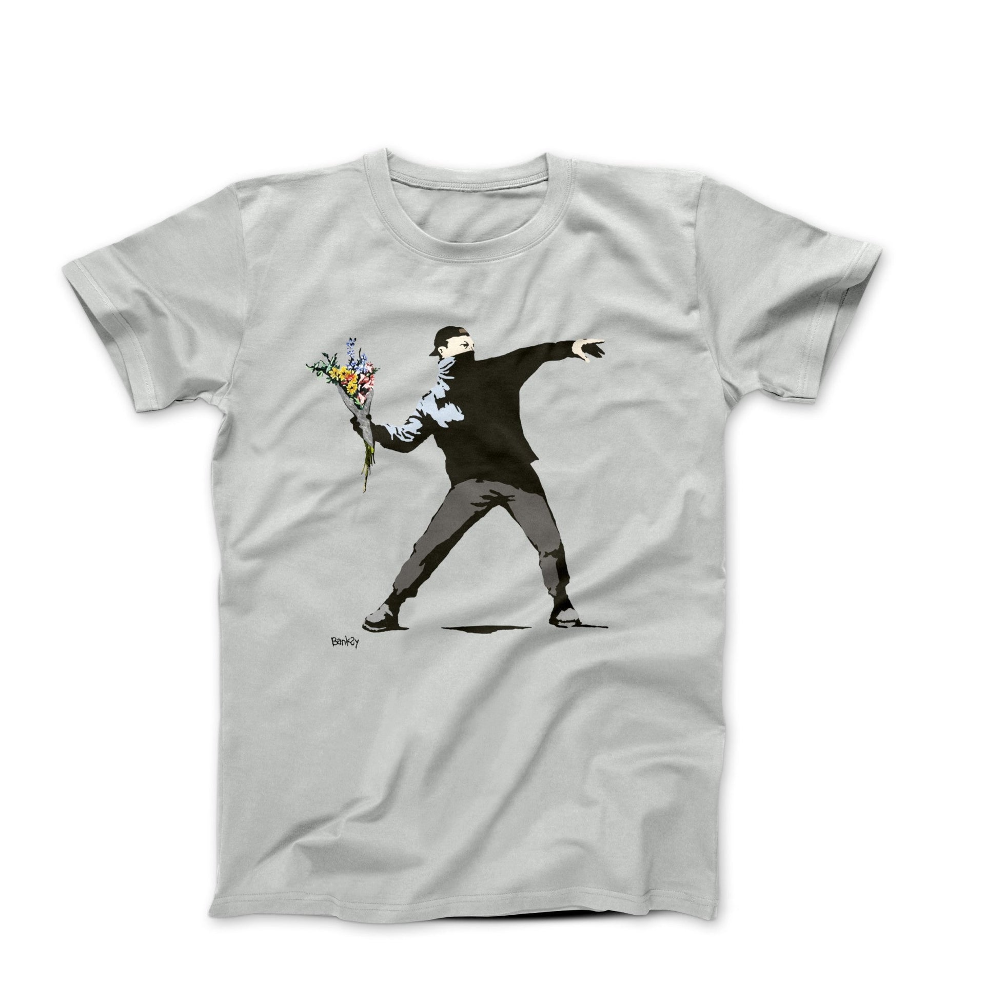 Banksy Flower Thrower Street Art T-shirt - Street, Pop & Media Art - Harvey Ltd