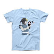 Banksy Girl Holding Ice Cream Bomb T-shirt - Street, Pop & Media Art - Harvey Ltd