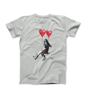 Banksy Girl On Heart Swing Street Art T-shirt - Street, Pop & Media Art - Harvey Ltd