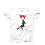 Banksy Girl On Heart Swing Street Art T-shirt - Street, Pop & Media Art - Harvey Ltd