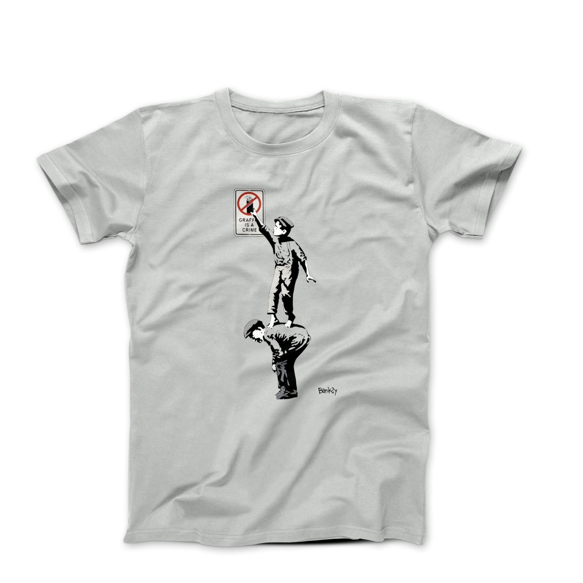 Banksy Graffiti Is A Crime Street Art T-shirt - Street, Pop & Media Art - Harvey Ltd