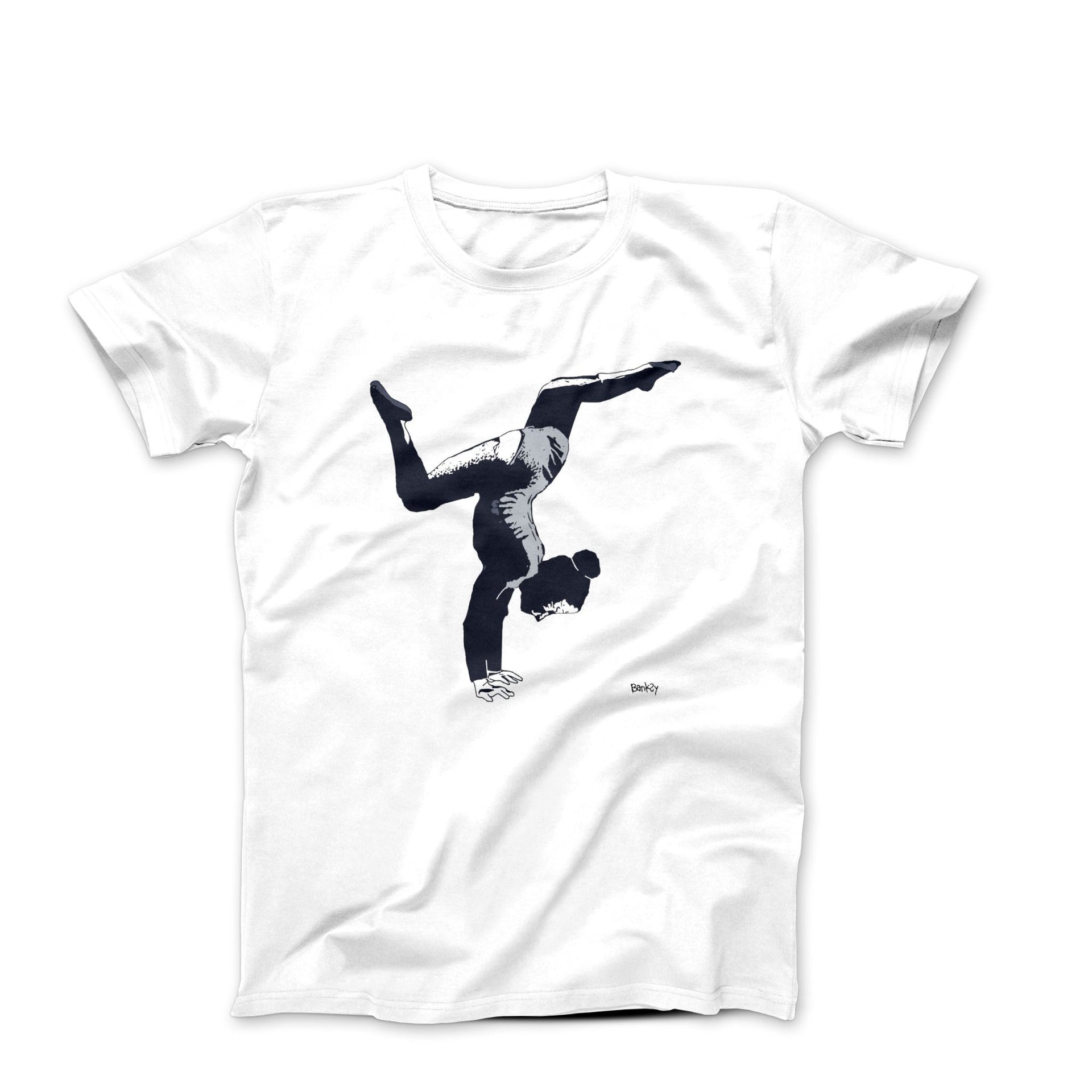 Banksy Gymnast In Kiev (2022) Street Art T-shirt - Street, Pop & Media Art - Harvey Ltd