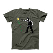 Banksy Halt Or I'll Shoot Street Art T-shirt - Street, Pop & Media Art - Harvey Ltd