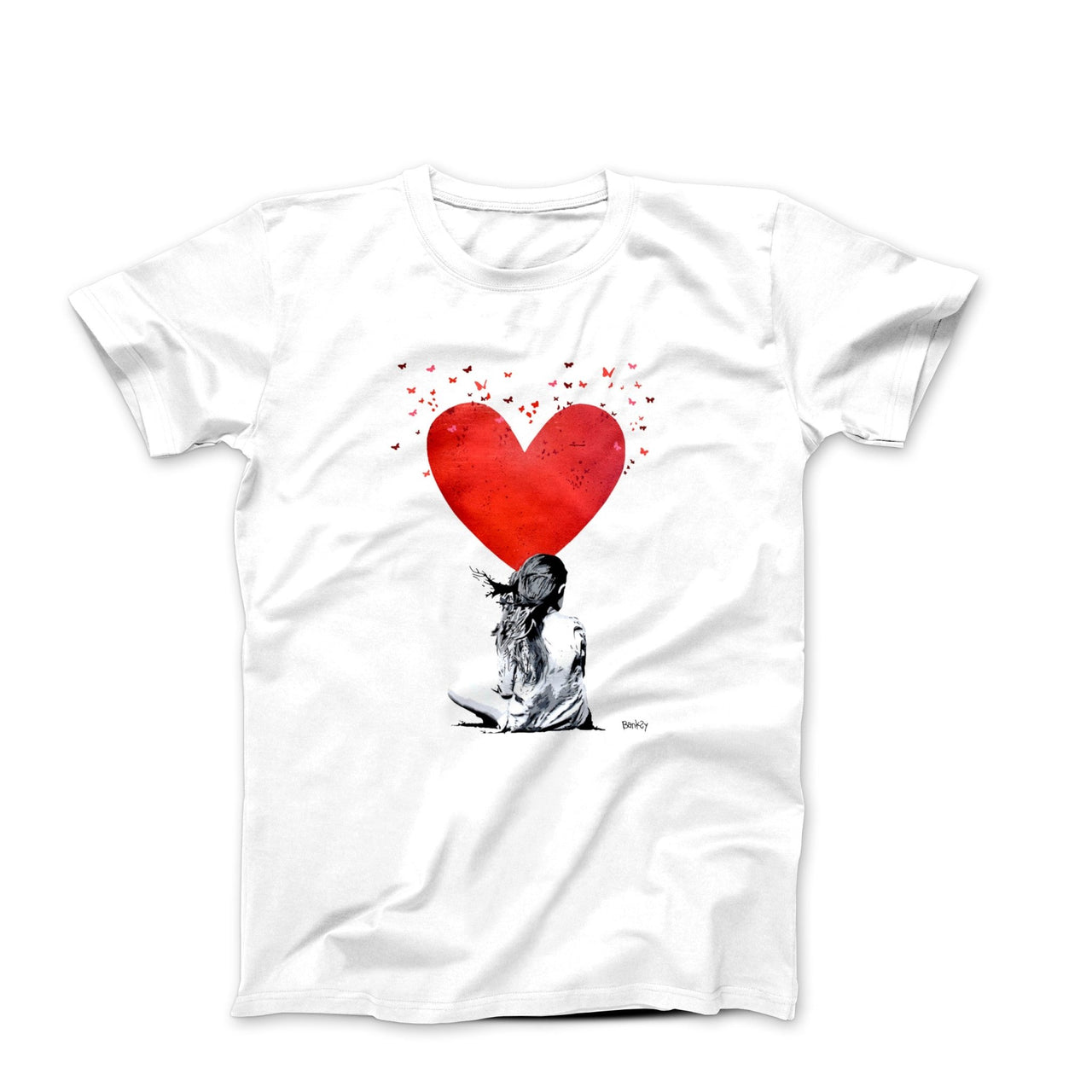 Banksy Heart Girl Street Art T-shirt - Street, Pop & Media Art - Harvey Ltd