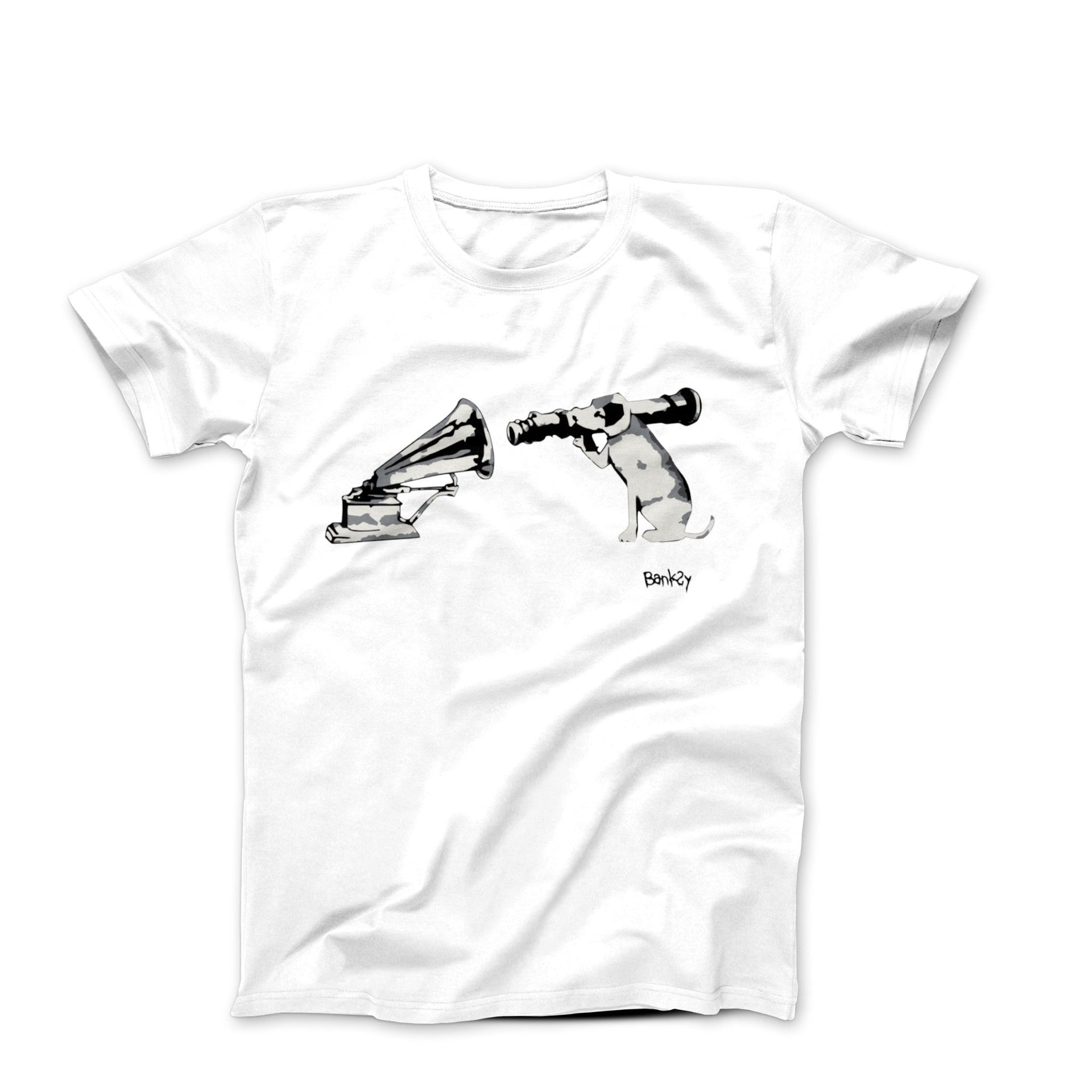 Banksy HMV Dog (2002) Street Art T-shirt - Street, Pop & Media Art - Harvey Ltd