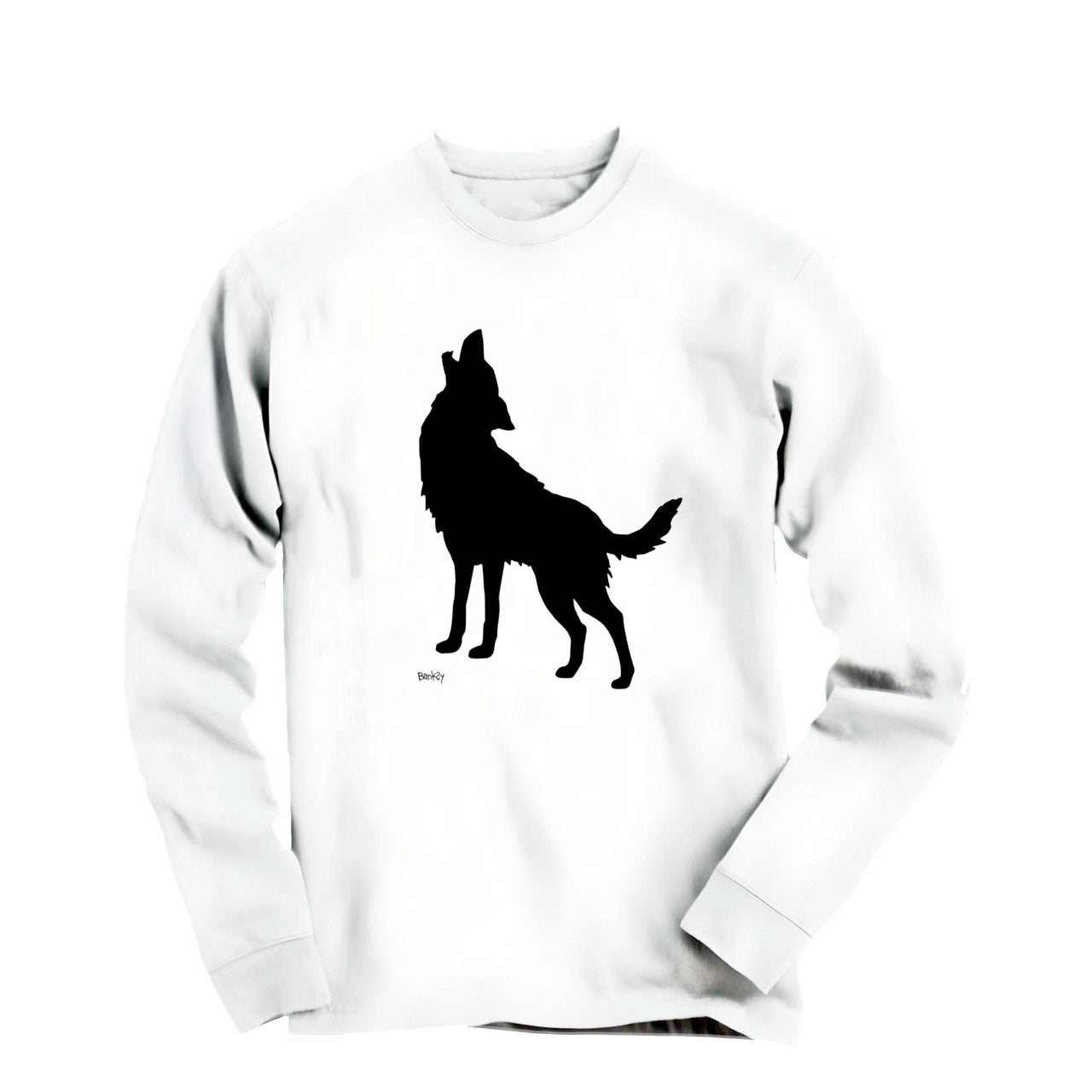 Banksy Howling Wolf (2024) Street Art Long Sleeve Tee - Street, Pop & Media Art - Harvey Ltd