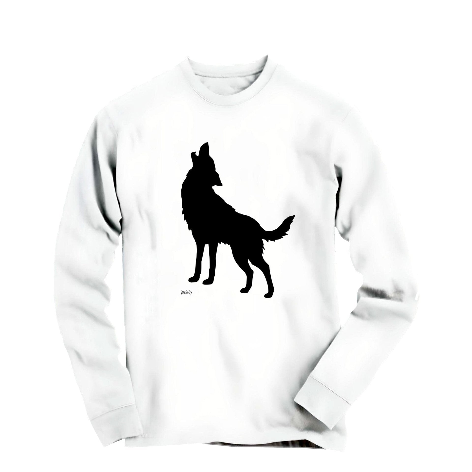 Banksy Howling Wolf (2024) Street Art Long Sleeve Tee - Street, Pop & Media Art - Harvey Ltd