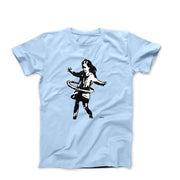 Banksy Hula Hoop Girl with Tire (2020) Street Art T-shirt - Street, Pop & Media Art - Harvey Ltd