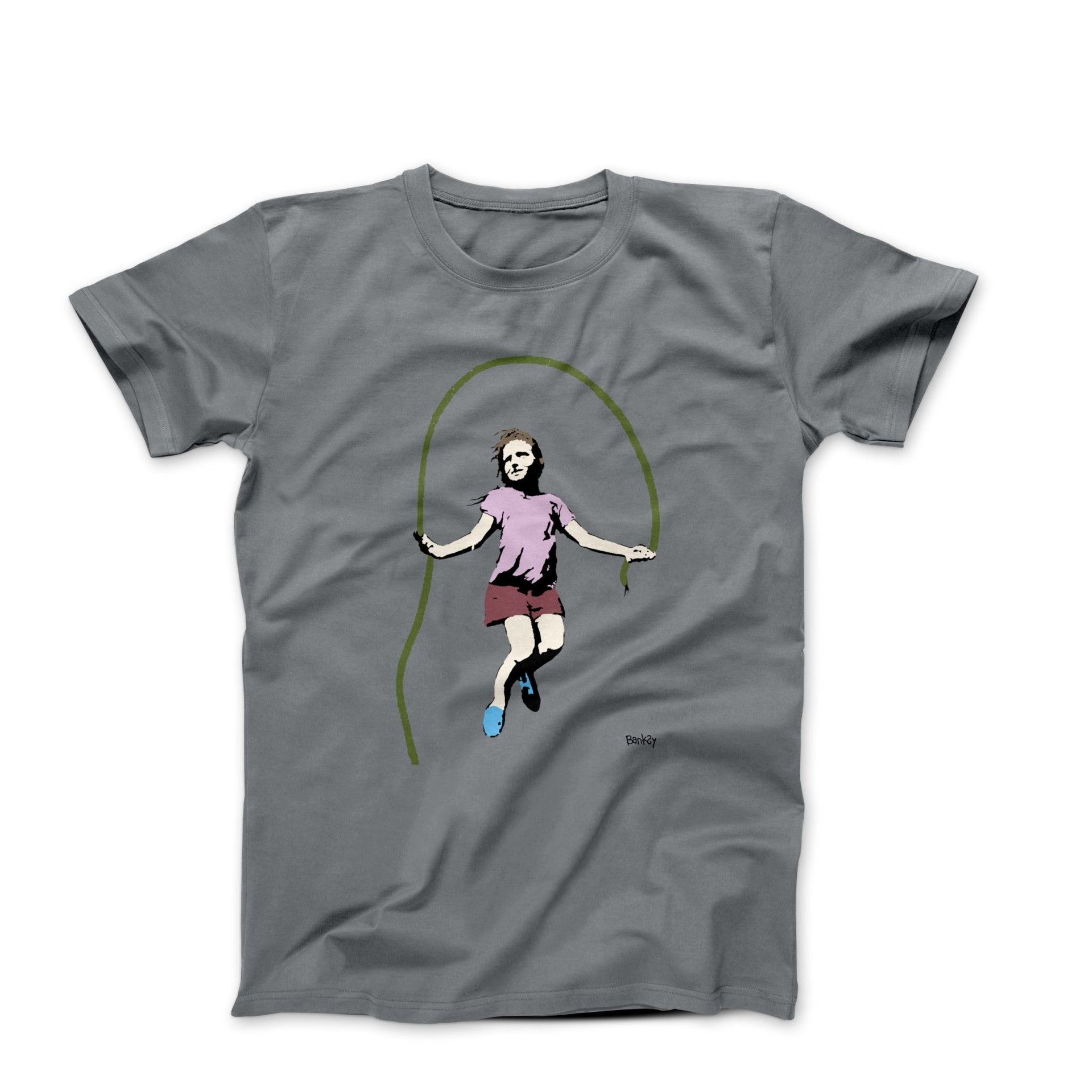Banksy Jump Rope Girl Street Art T-shirt - Street, Pop & Media Art - Harvey Ltd
