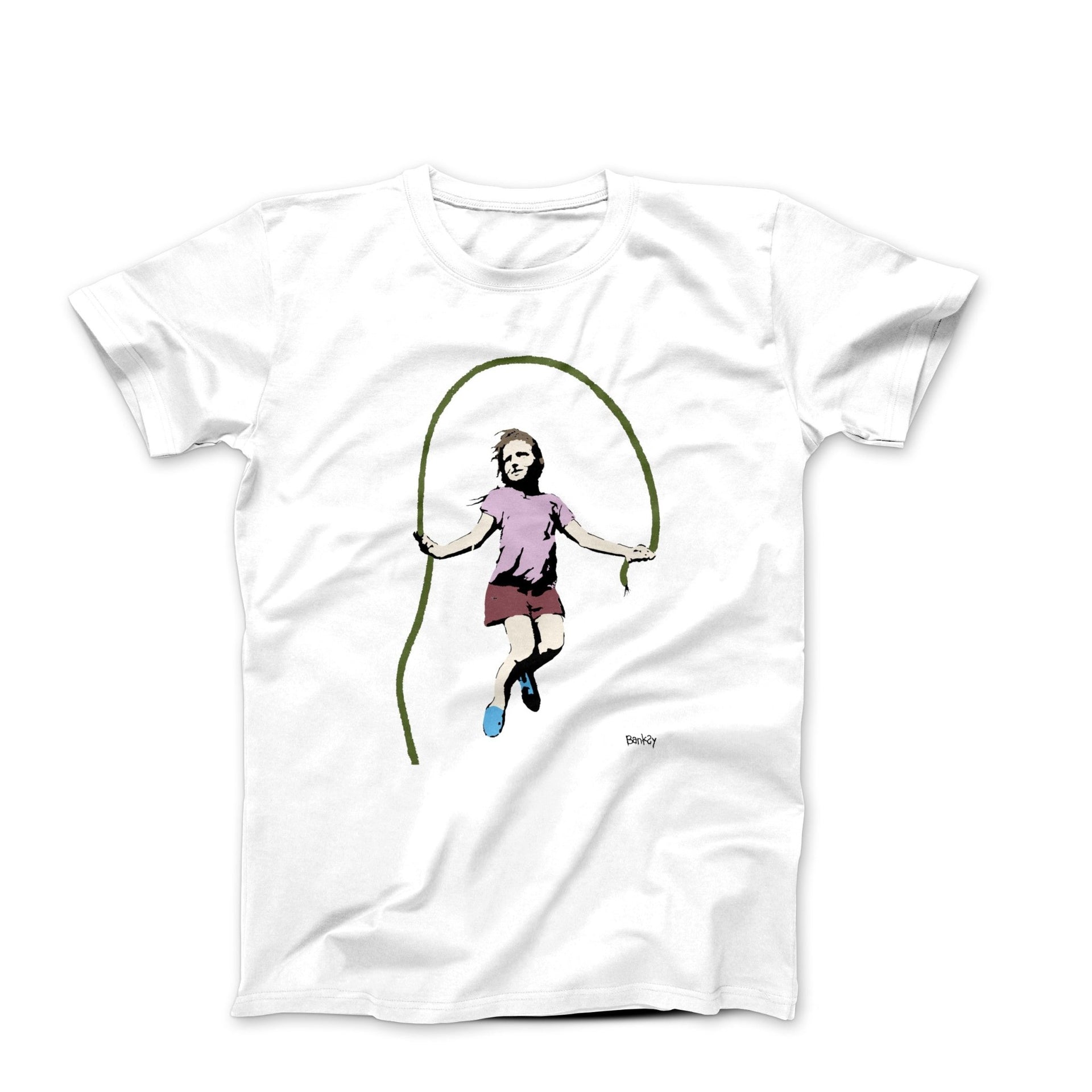 Banksy Jump Rope Girl Street Art T-shirt - Street, Pop & Media Art - Harvey Ltd