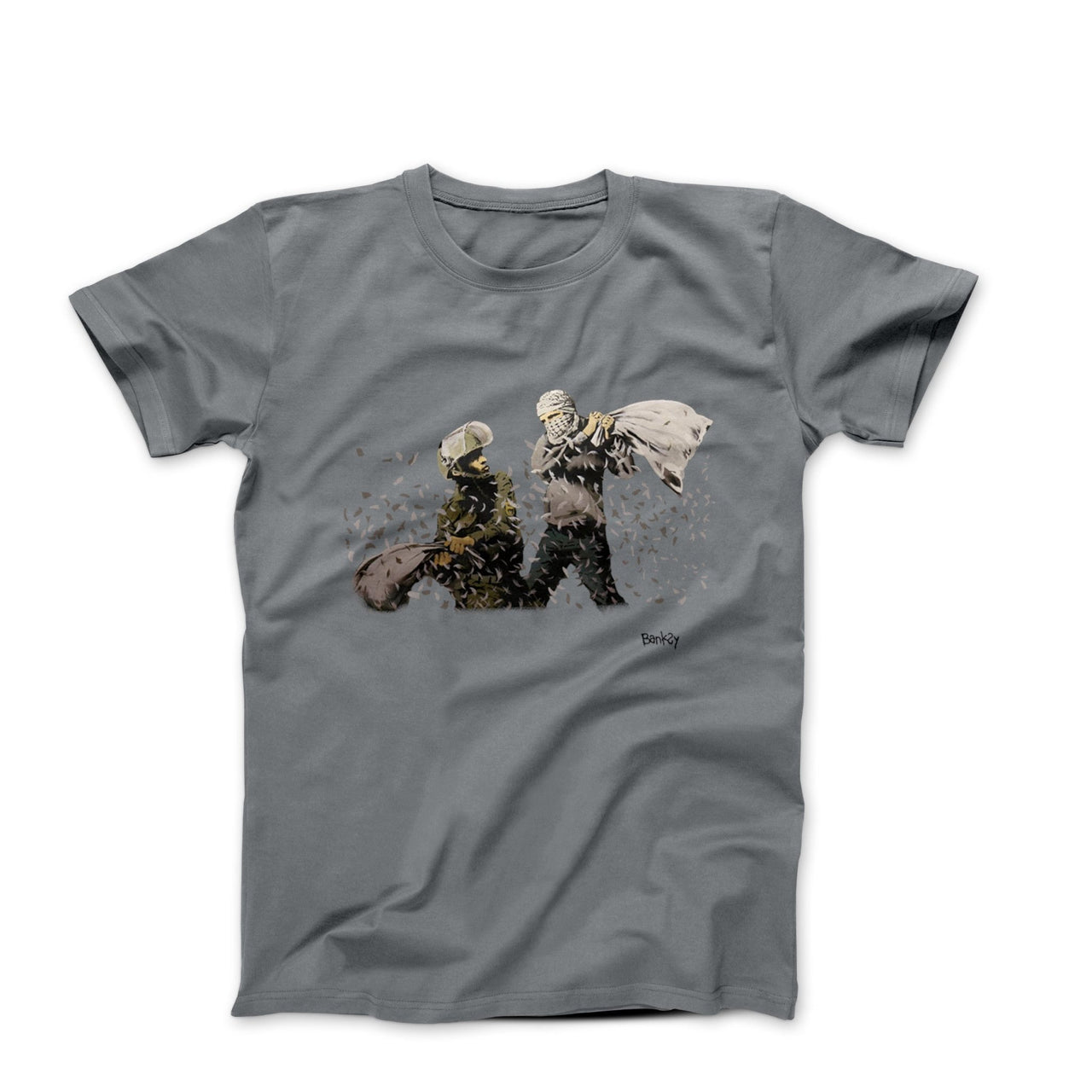 Banksy Pillow Fight Street Art T-shirt - Street, Pop & Media Art - Harvey Ltd