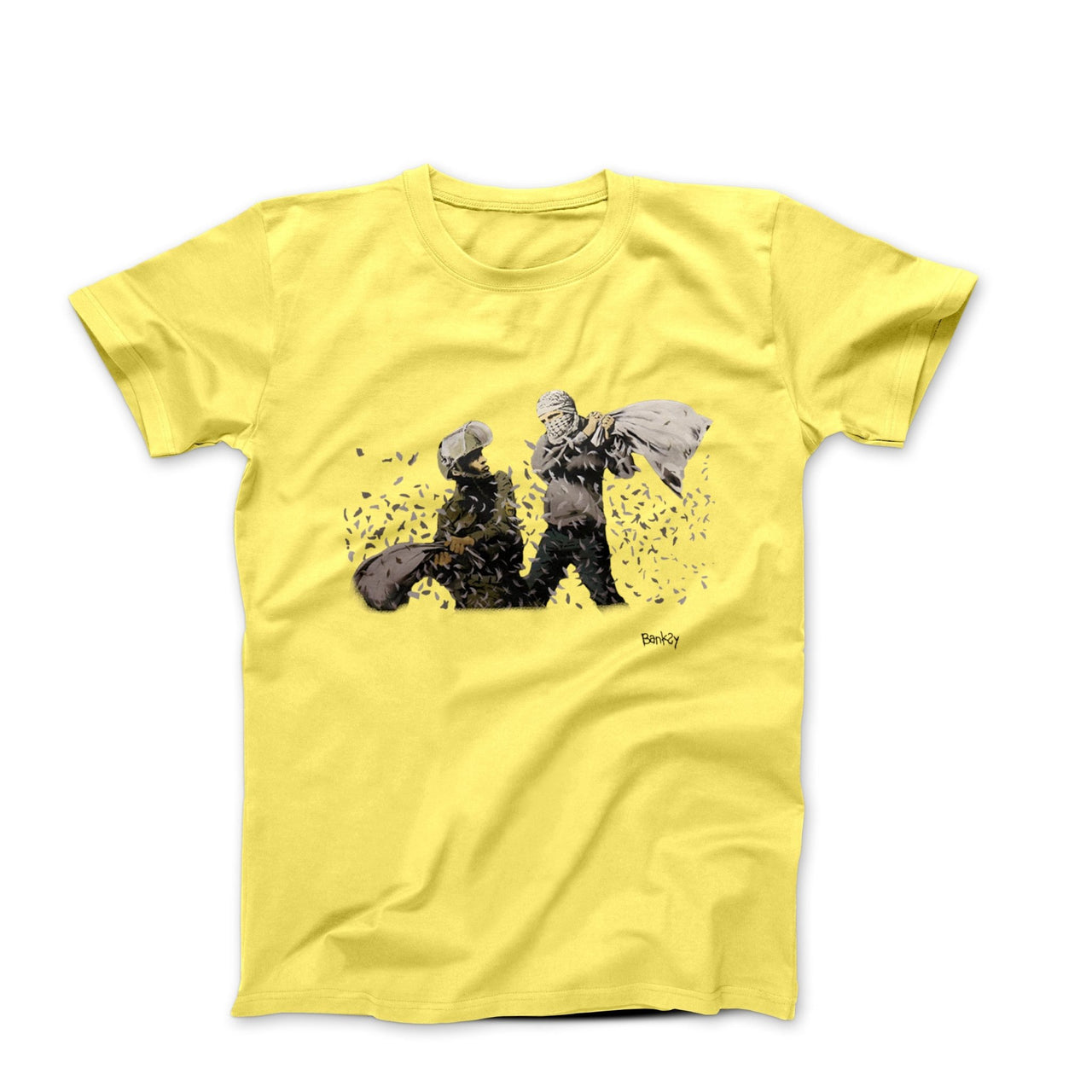 Banksy Pillow Fight Street Art T-shirt - Street, Pop & Media Art - Harvey Ltd