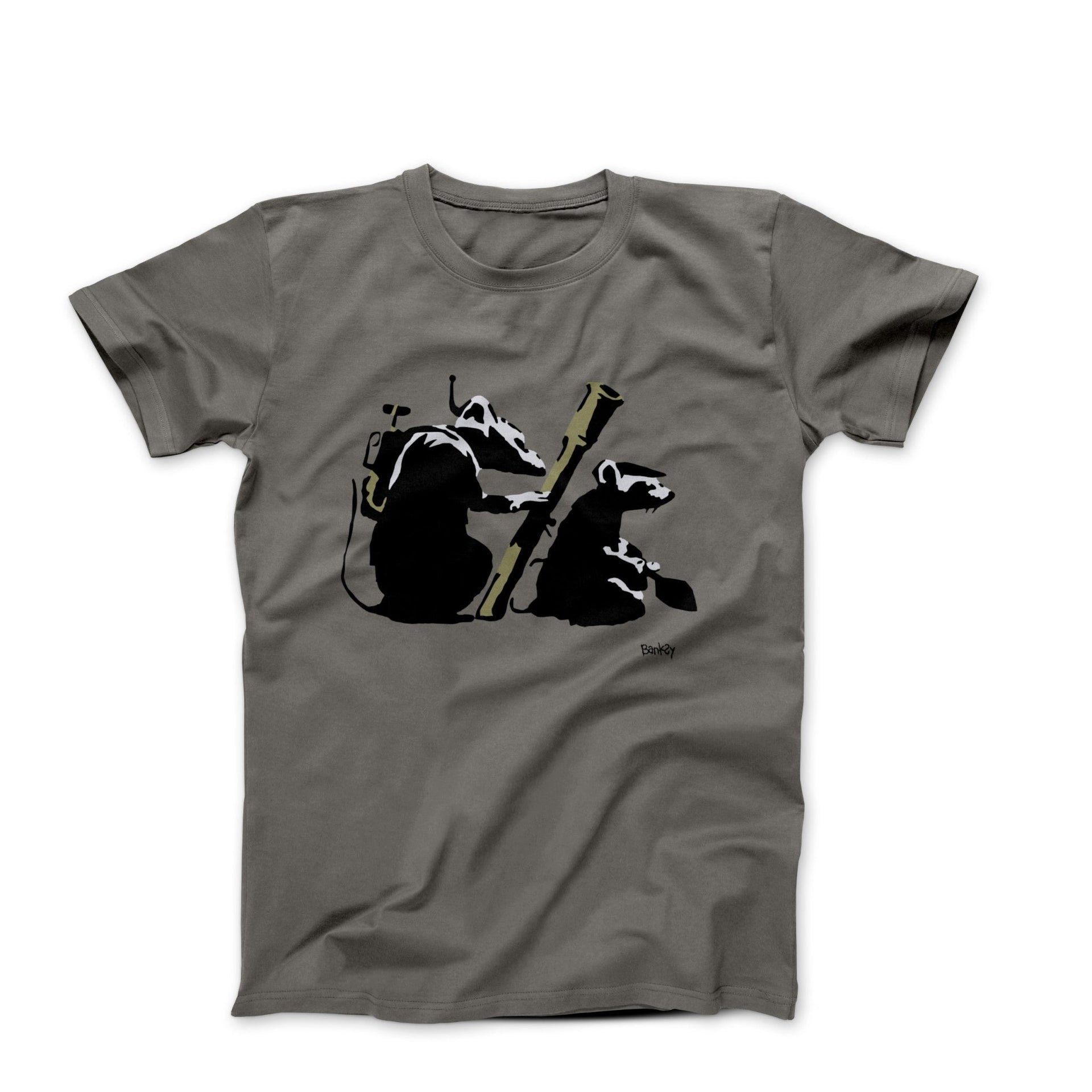 Banksy Rocket Launcher Rats Street Art T-shirt - Street, Pop & Media Art - Harvey Ltd