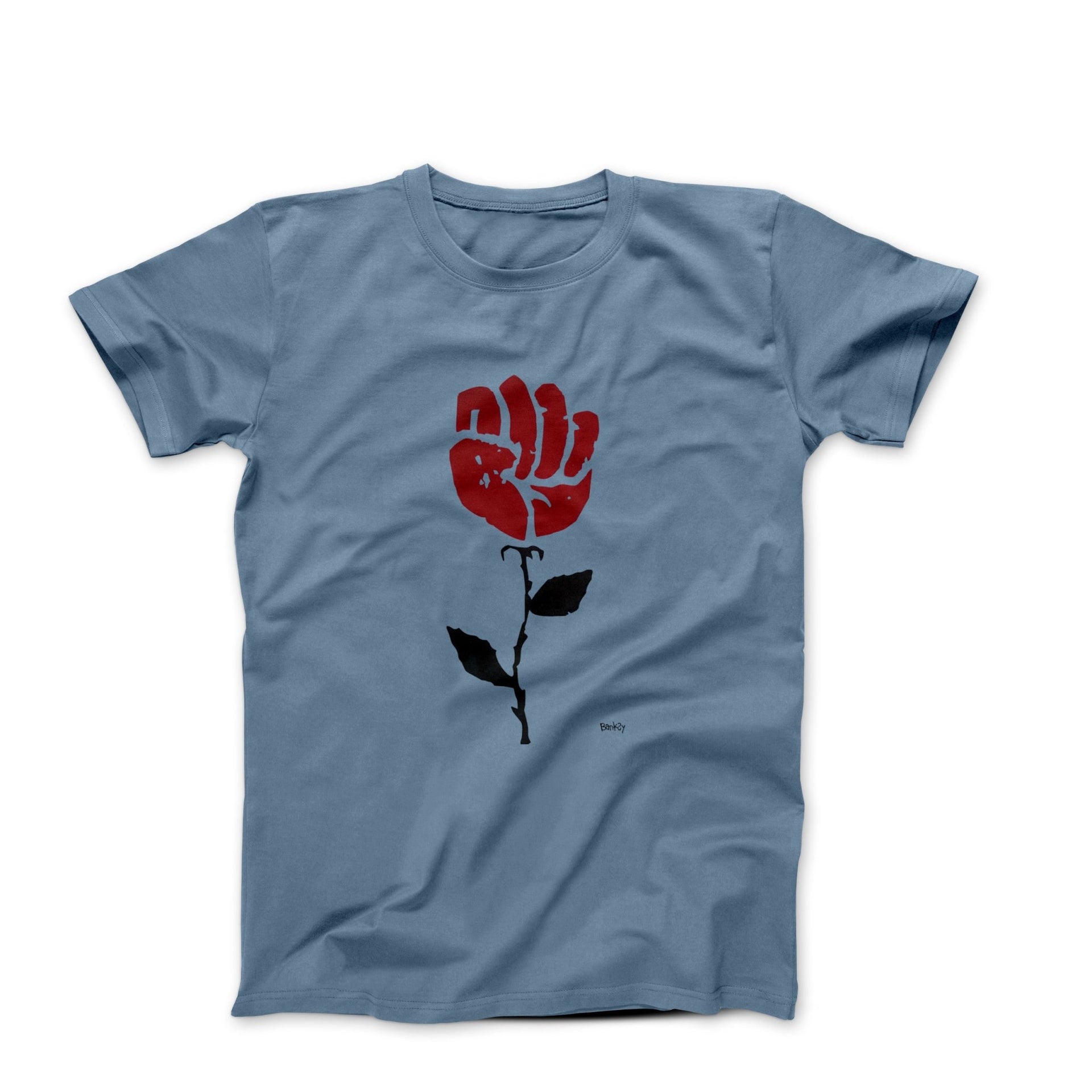 Banksy Rose In Sidewalk (2008) Street Art T-shirt - Clothing - Harvey Ltd