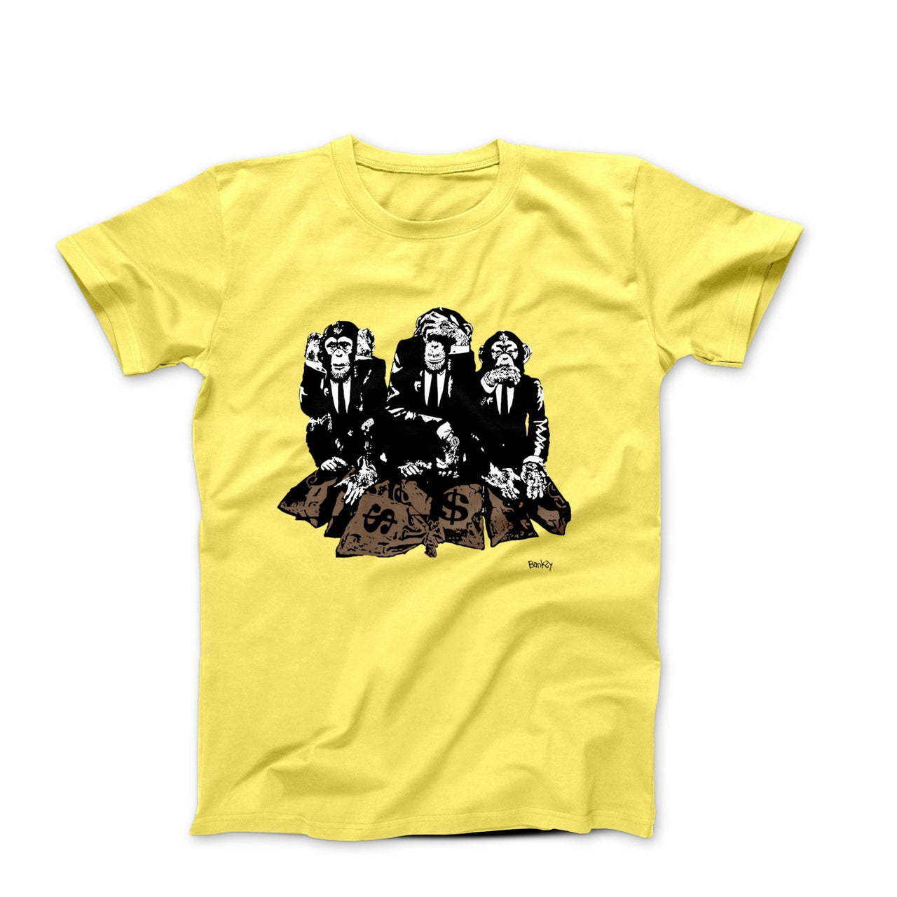 Banksy Three Wise Monkeys Street Art T-shirt - Street, Pop & Media Art - Harvey Ltd