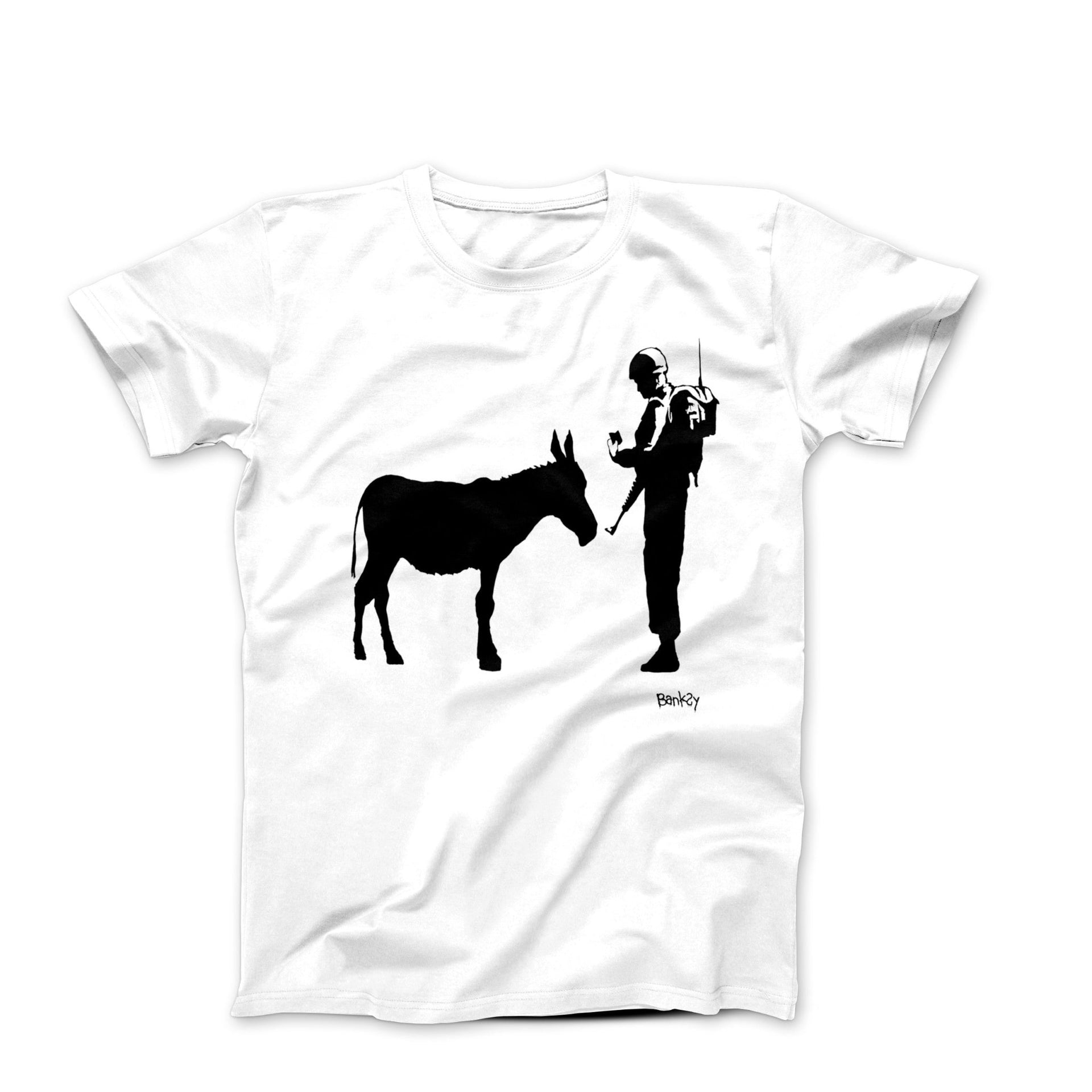 Banksy West Bank Donkey Checkpoint Street Art T-shirt - Street, Pop & Media Art - Harvey Ltd