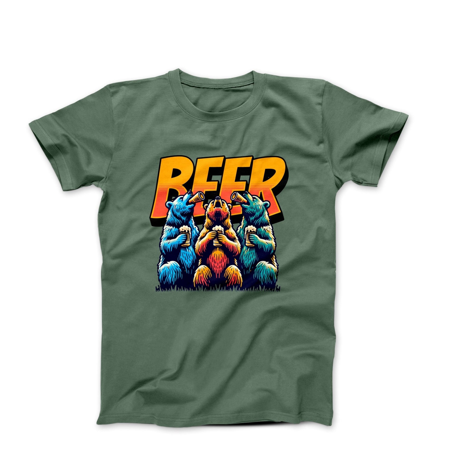 Beer For Bears Illustration T-shirt - Pets - Harvey Ltd