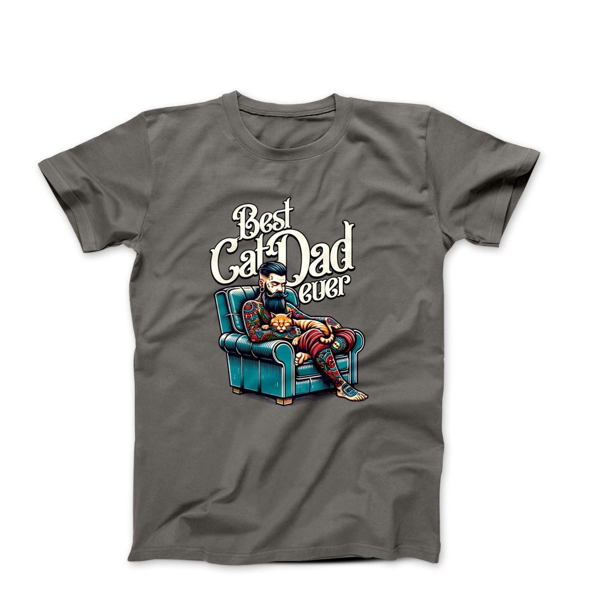 Best Cat Dad Illustration T-shirt - Pets - Harvey Ltd