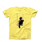 Banksy Boy On Swing Street Art T-shirt - Street, Pop & Media Art - Harvey Ltd