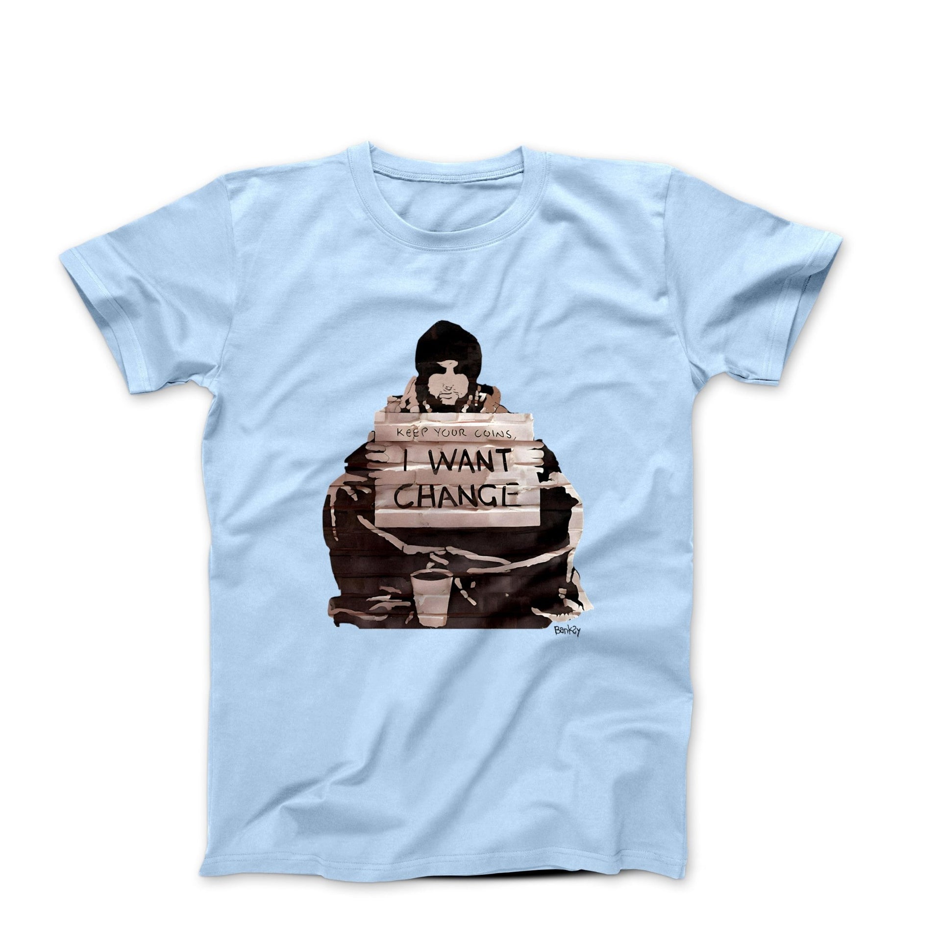 Banksy I Want Change Street Art T-shirt - Street, Pop & Media Art - Harvey Ltd