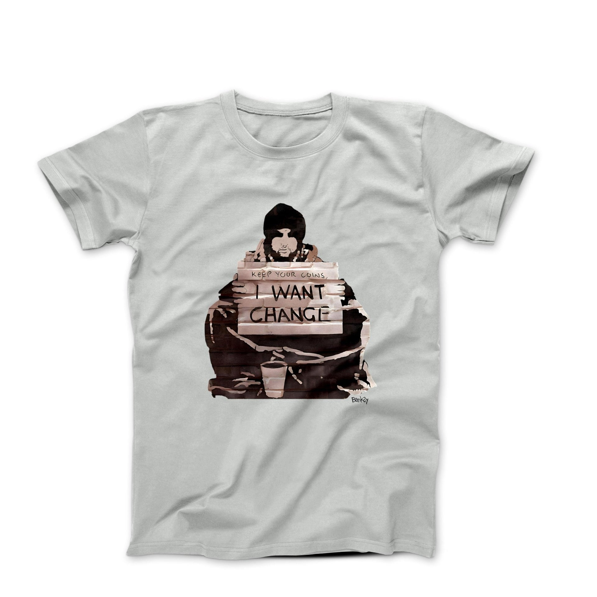 Banksy I Want Change Street Art T-shirt - Street, Pop & Media Art - Harvey Ltd