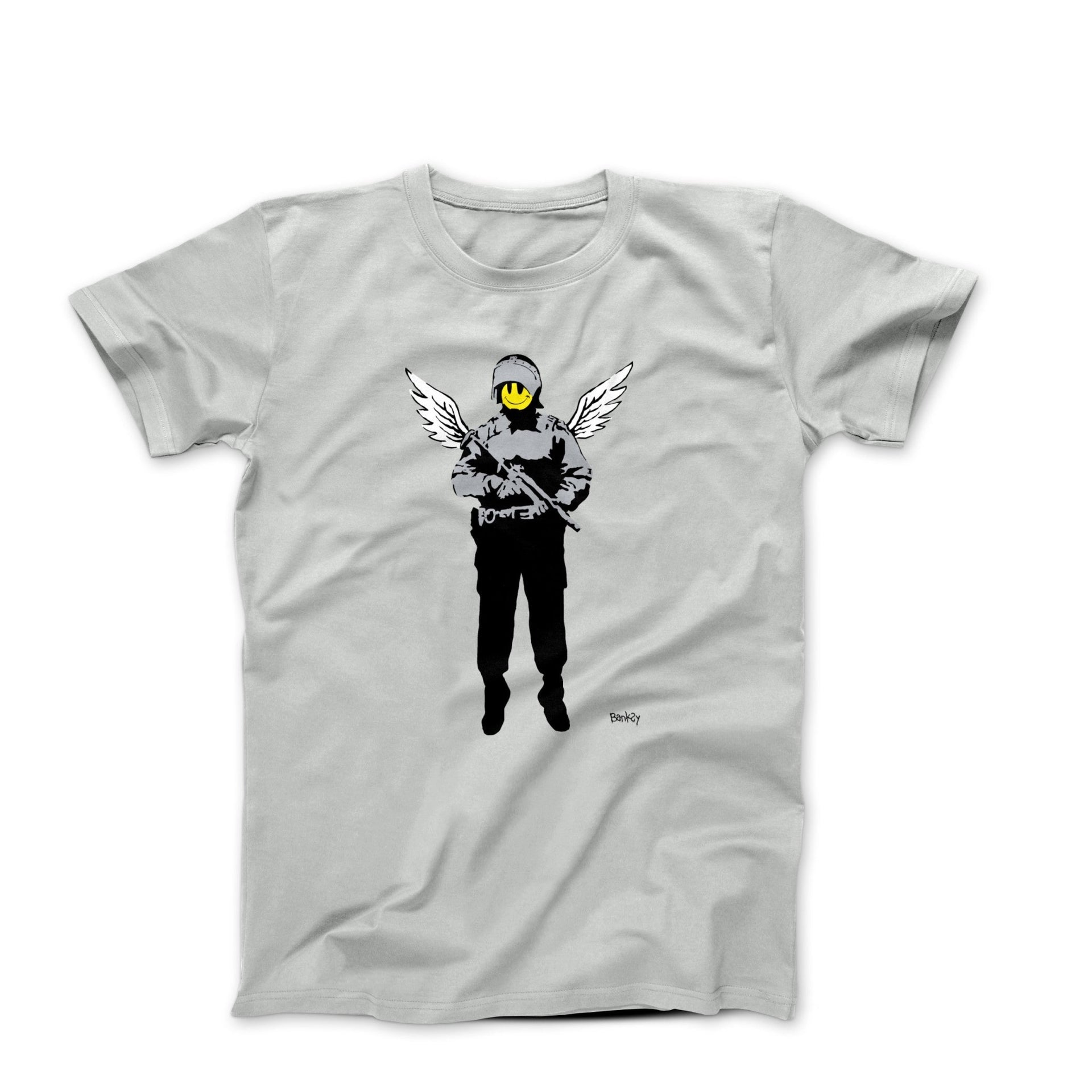 Banksy Flying Copper (2003) Street Art T-shirt - Street, Pop & Media Art - Harvey Ltd