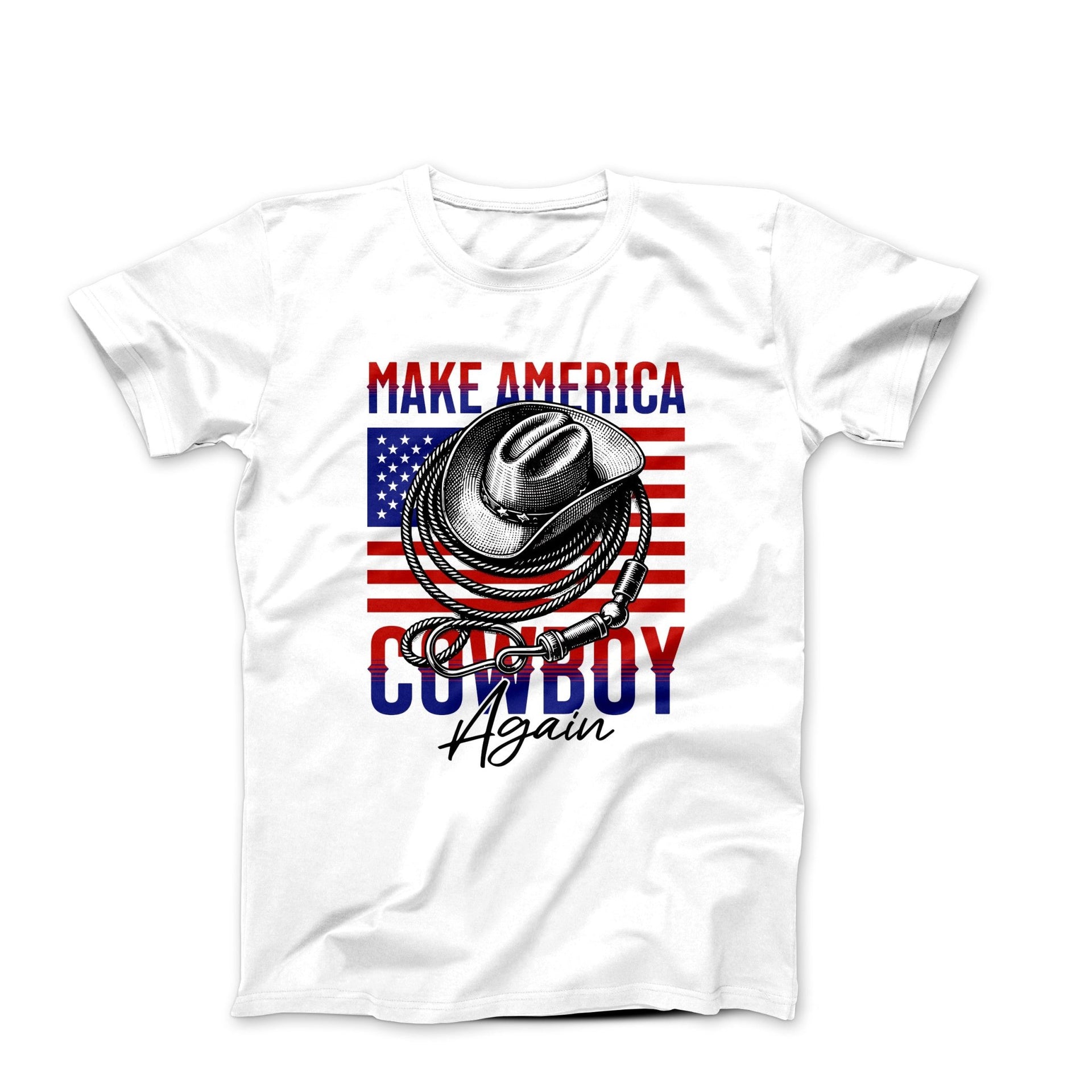 Make America Cowboy Again Illustration T-shirt - Movies, TV & Others - Harvey Ltd