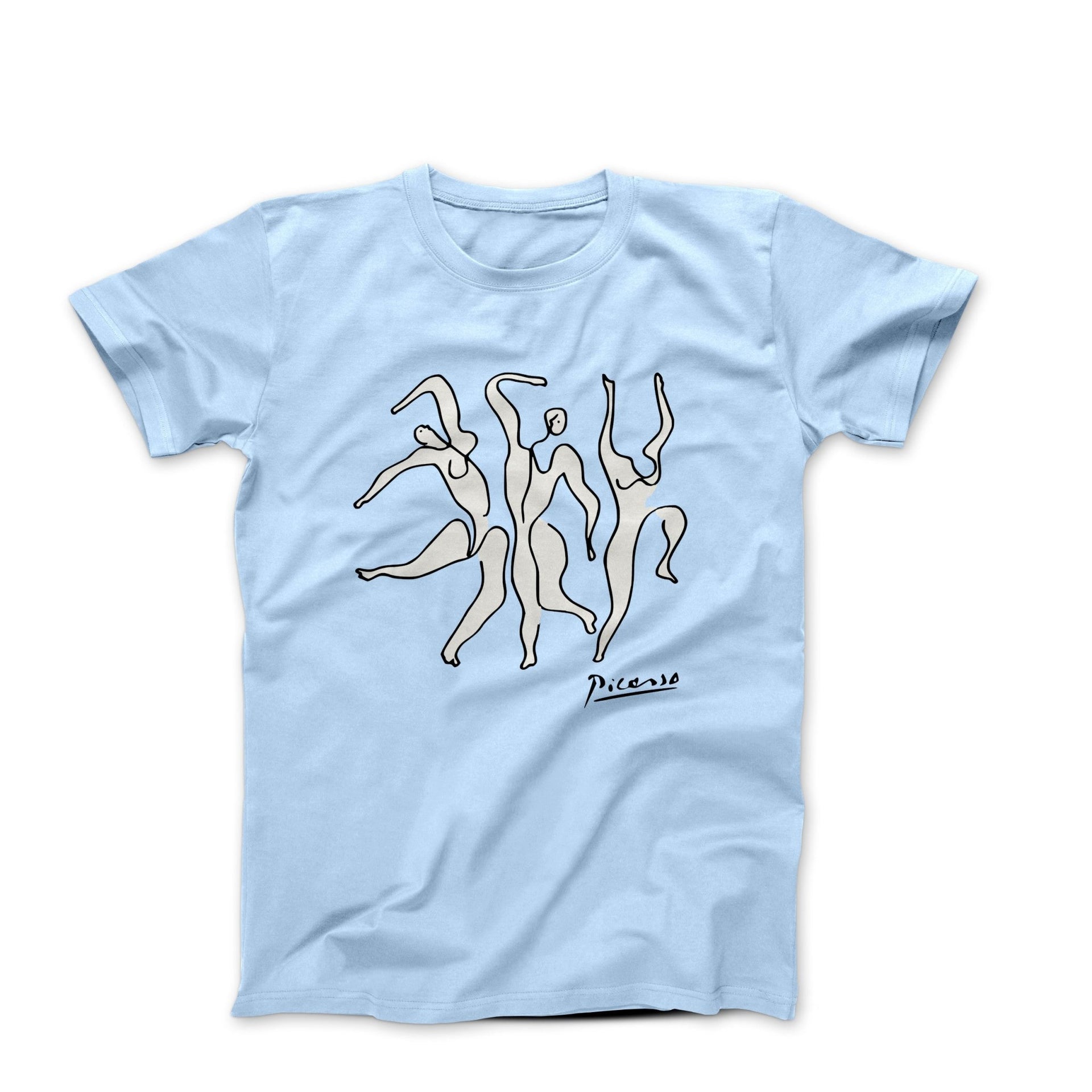 Picasso Three Dancers (1925) Line Drawing T-shirt - Greatest Artists - Harvey Ltd