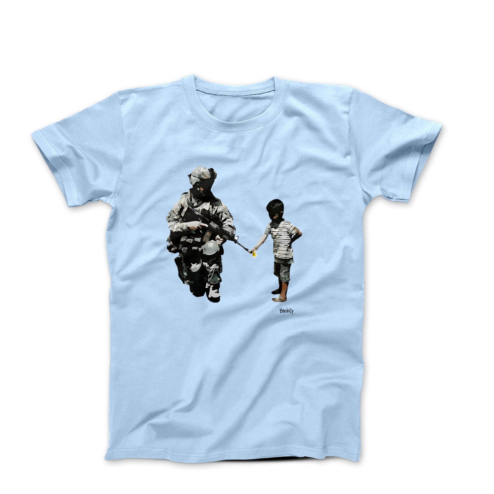 Banksy Flower Gun Boy Street Art T-shirt - Street, Pop & Media Art - Harvey Ltd